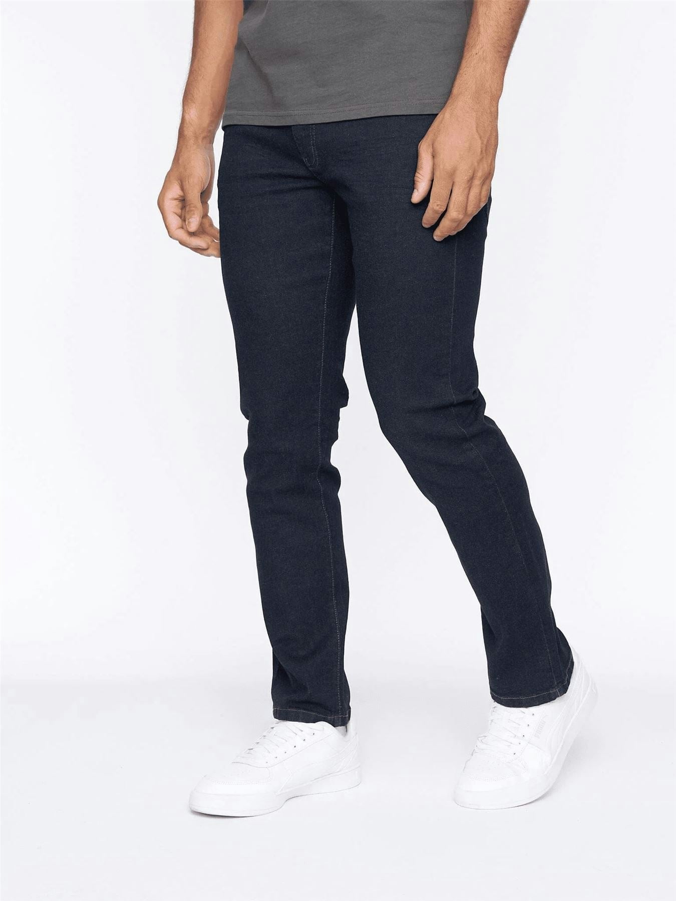 Crosshatch Men's Farrowed Stretch Denim Jeans Raw Wash - W36 L32