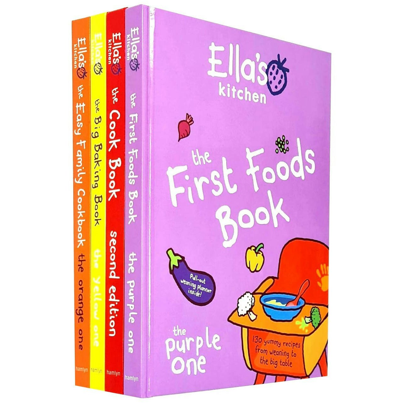 Hamlyn Ella's Kitchen Books Set The Big Baking Book, The Easy Family Cookbook, The First Foods & More Size 4