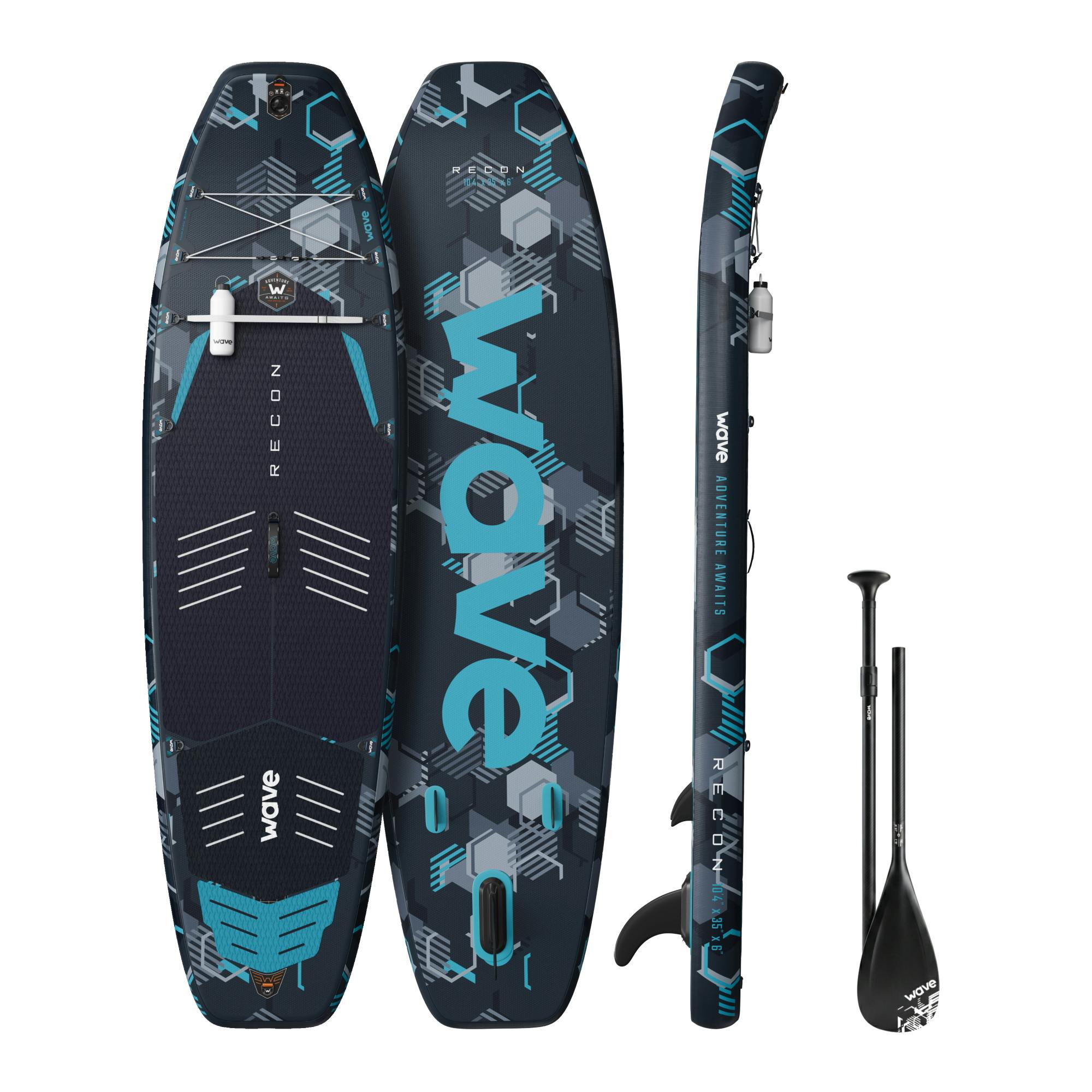 Wave Dark/Grey Recon 3.0 Sup | Inflatable Paddleboard | 10'4Ft - 10'4 | 315X89x15cm