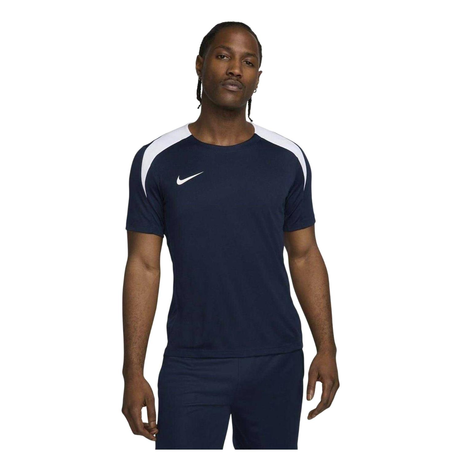 Nike Men's Blue/White Strike Football Shirt - Obsidian - S - Obsidian - 100% Polyester