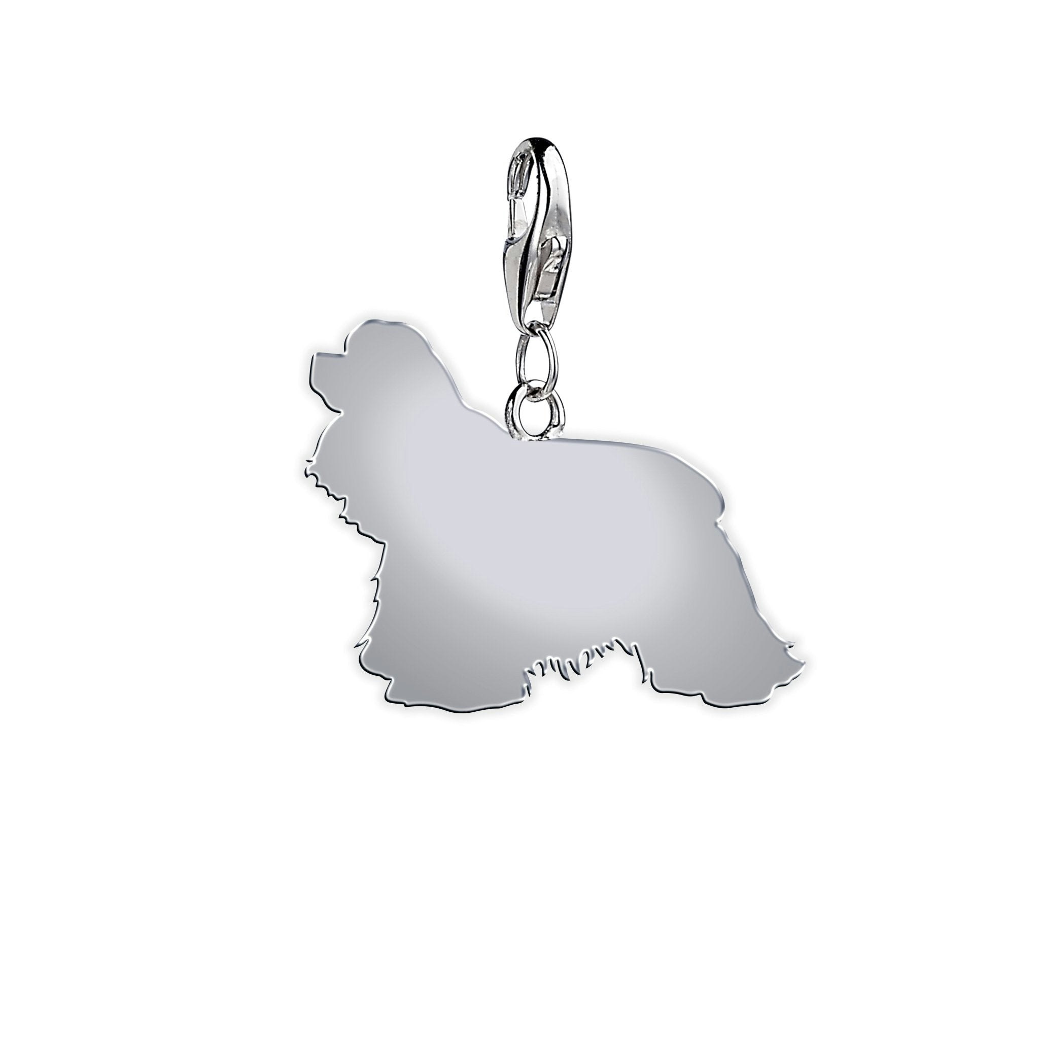 Mylee London Silver American Cocker Spaniel Silhouette Charm - No - Clip On Charm