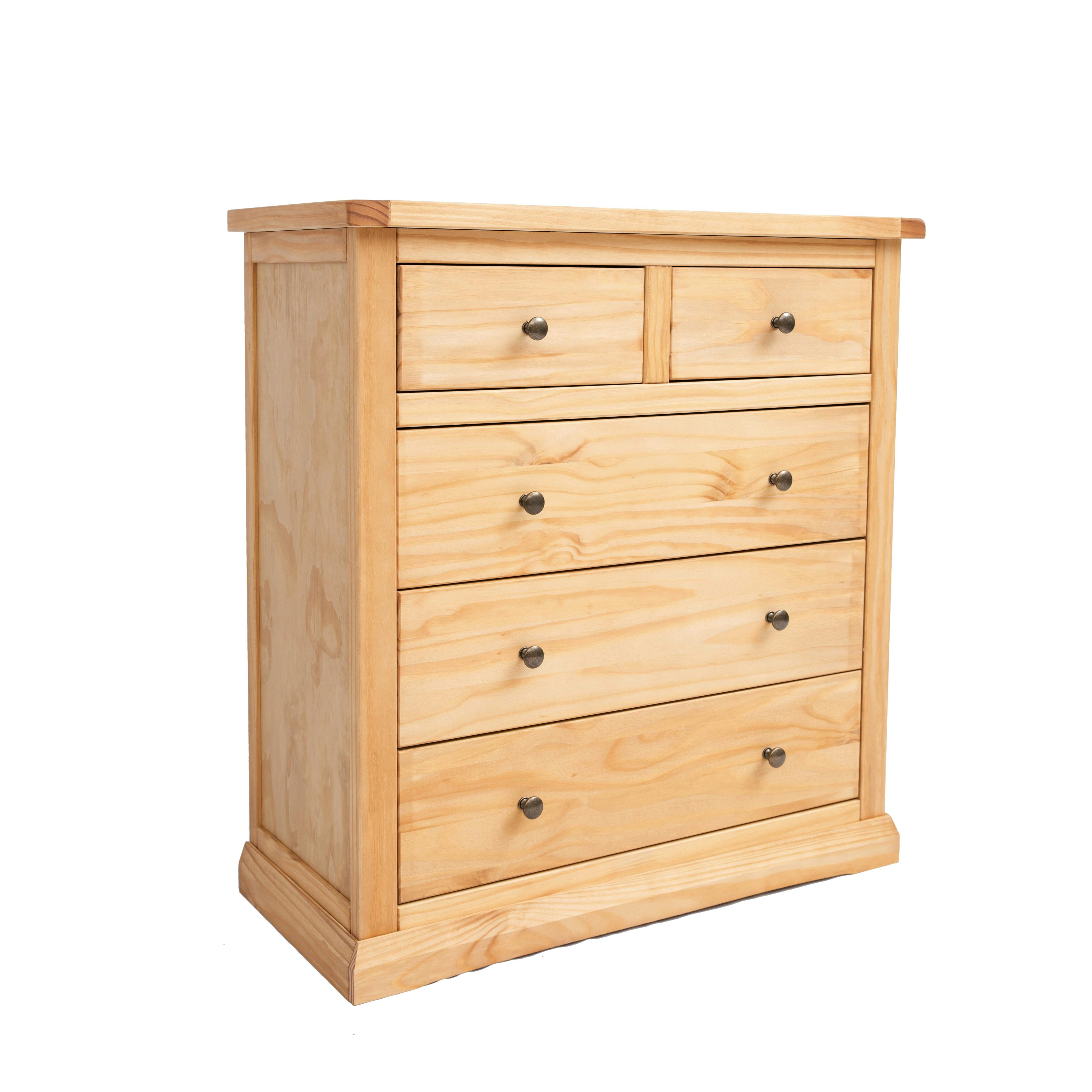 B&Q - Lucca 5 Drawer Chest Of Drawers Brass Knob - Image 4