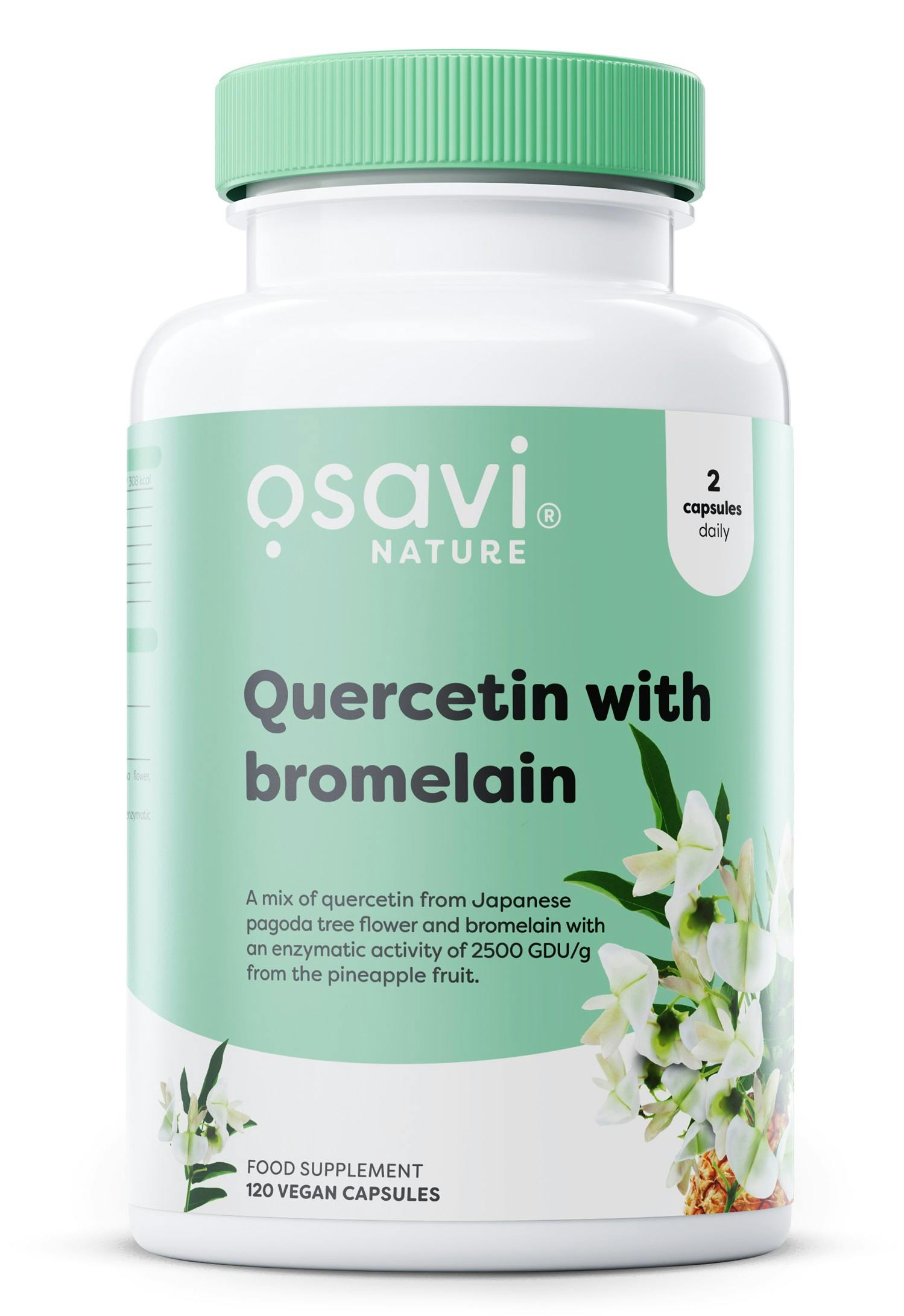 Osavi Quercetin With Bromelain - 120 Vegan Caps - Image 5
