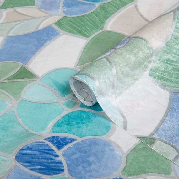 D-C-Fix Blue Self Adhesive Film - Lisboa 45Cm X 2M F346-0213