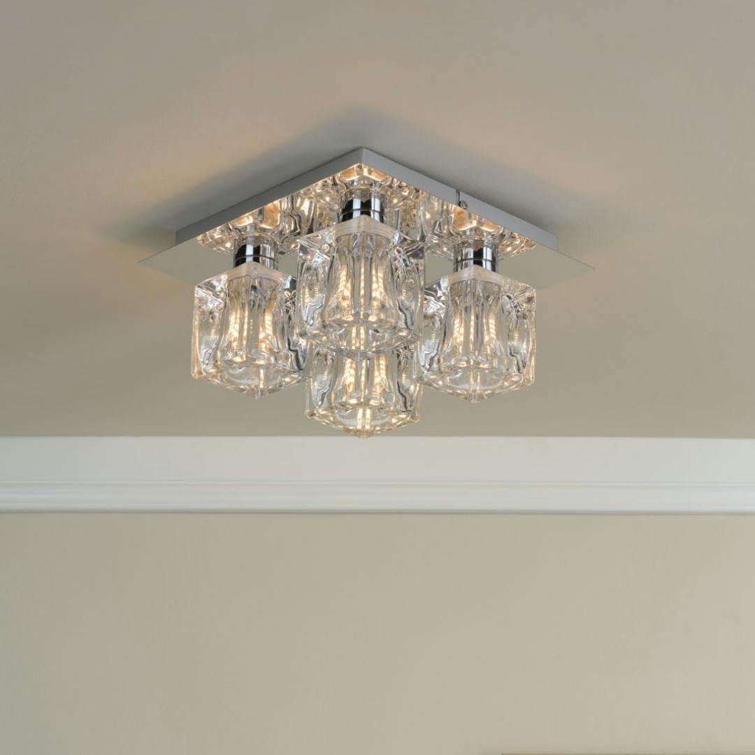 Pagazzi Lighting Light Pagazzi Ing Coraline 4- Polished Chrome Flush Ceiling
