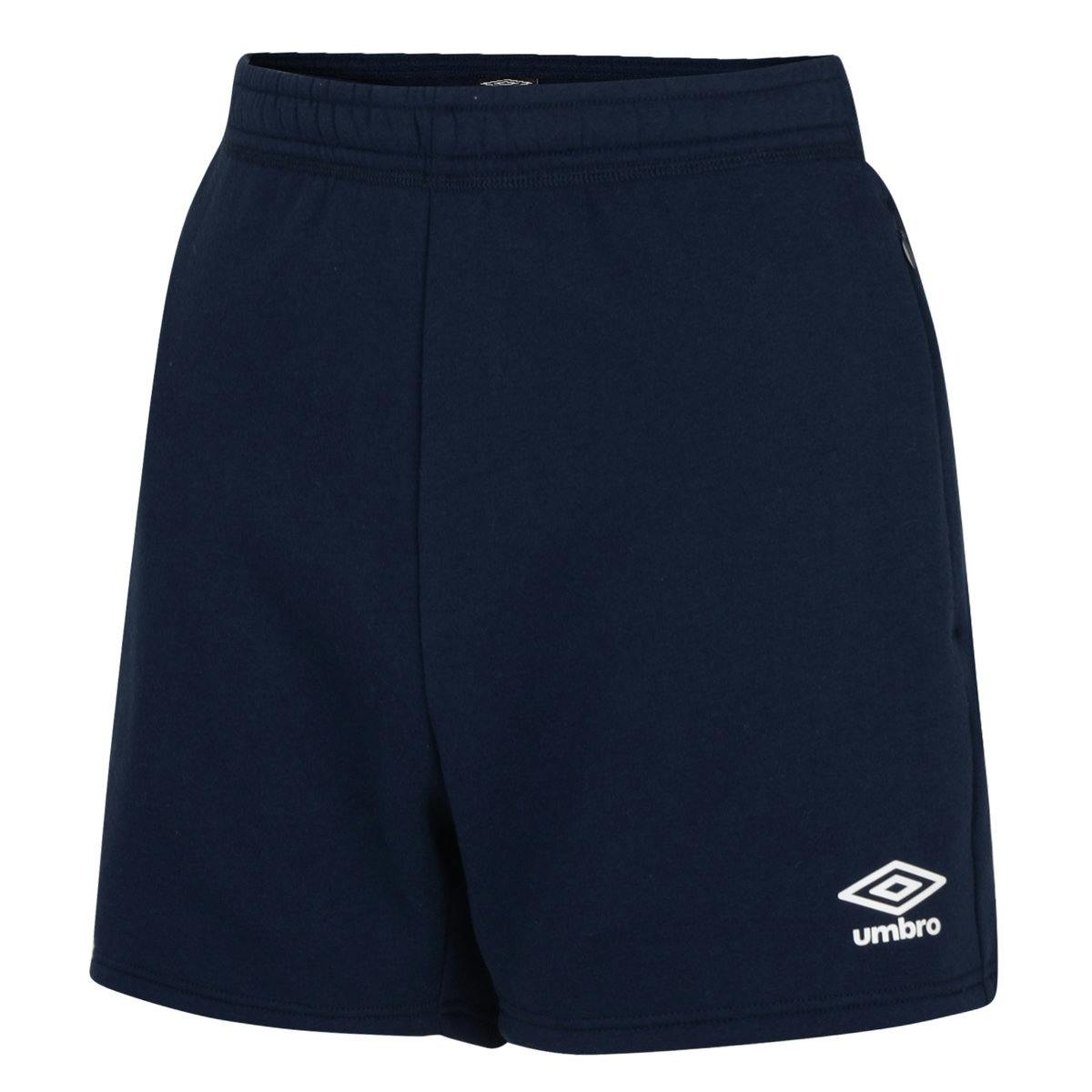 Umbro Women's White Club Leisure Shorts - Navy/ - Navy/ - Xs - 70% Cotton/30% Polyester