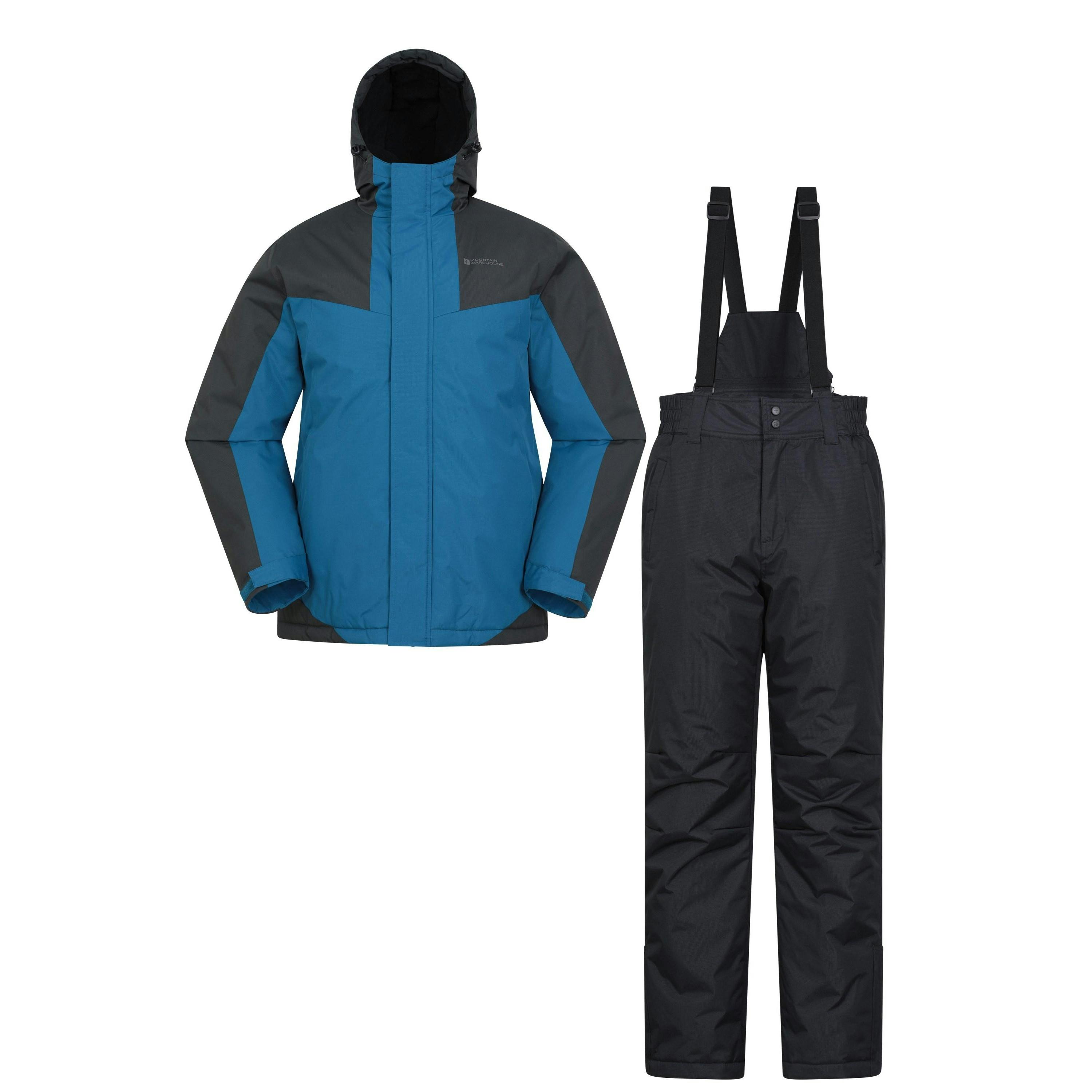 Mountain Warehouse Men's Blue Ski Jacket & Trousers - L - 100% Polyester