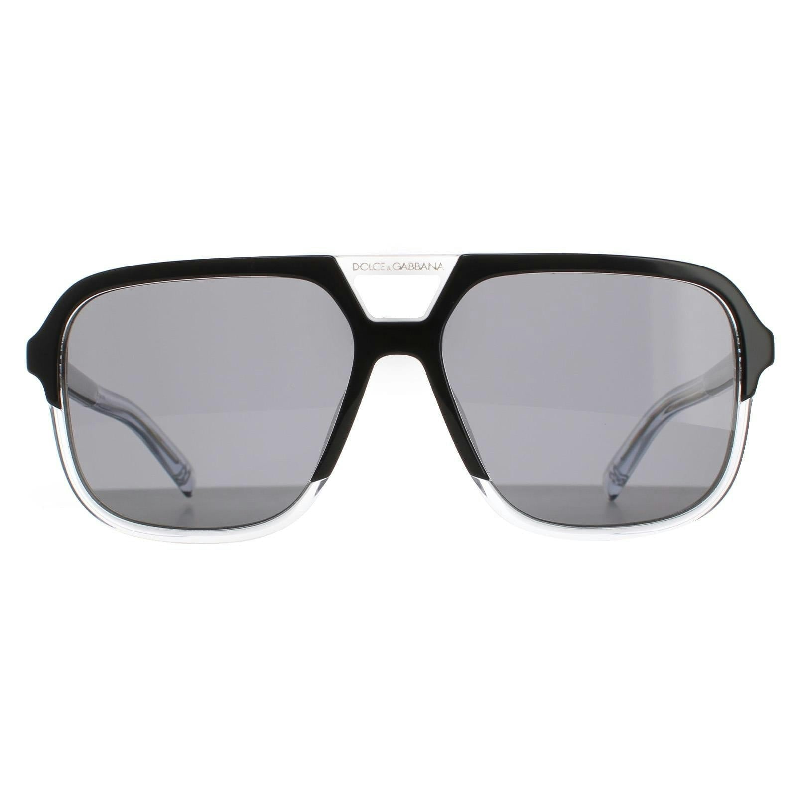 Dolce & Gabbana Men's Black/Grey Dg4354 501/81 Man Sunglasses Acetate Squared Polarized - Image 8