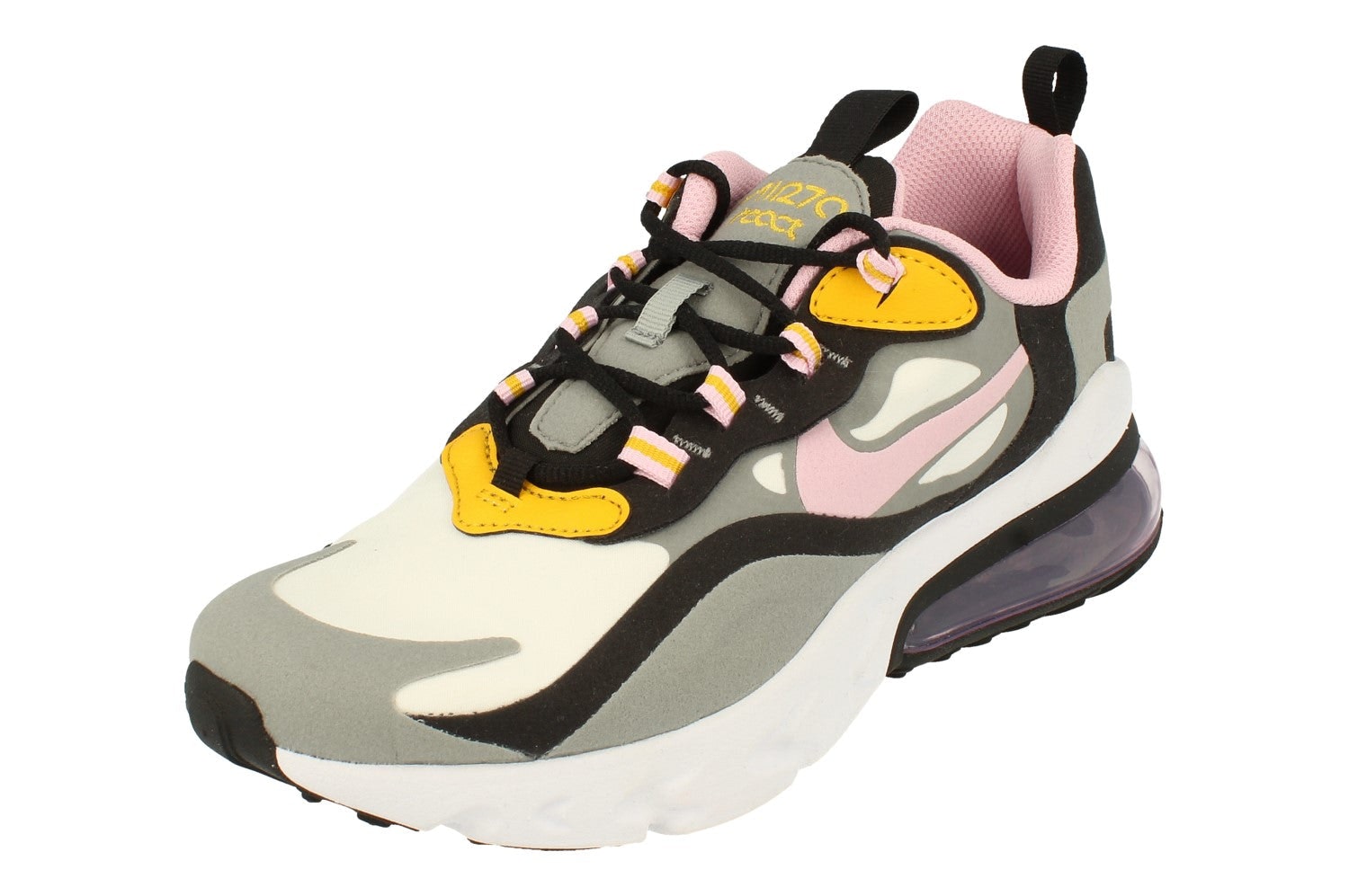 Nike Grey/Pink Air Max 270 React Gs Bq0103 017 - Uk 5.5 | Us 6Y | Eu 38.5