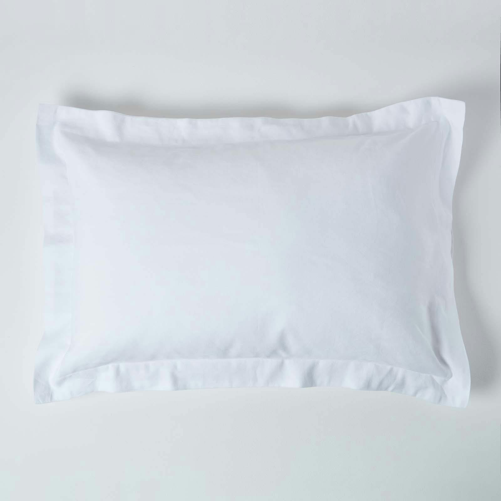 Rackhams White French Flax Linen Oxford Pillowcase, Standard Size