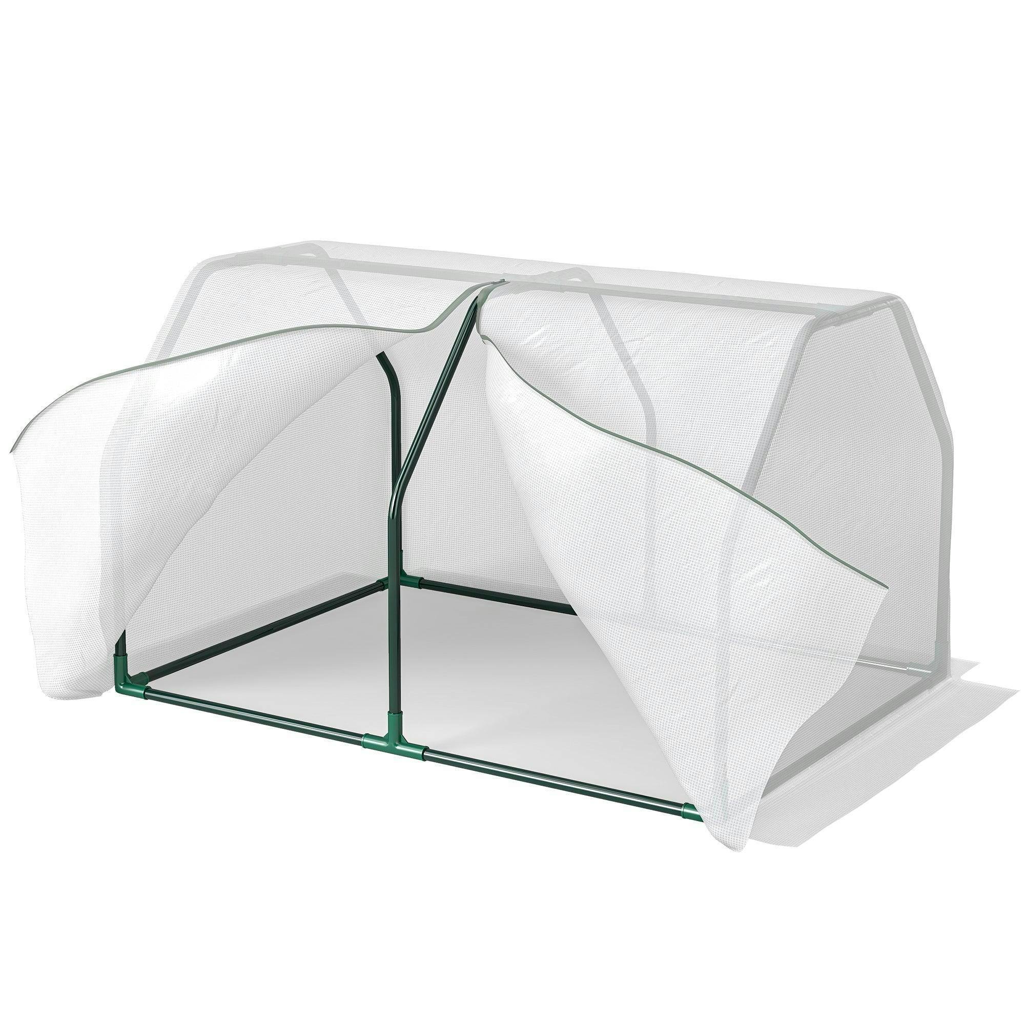 Outsunny Unisex White Mini Greenhouse Grow House Pvc Cover Steel Frame 99 X 71 X 60Cm In | : Size 99 - Image 6