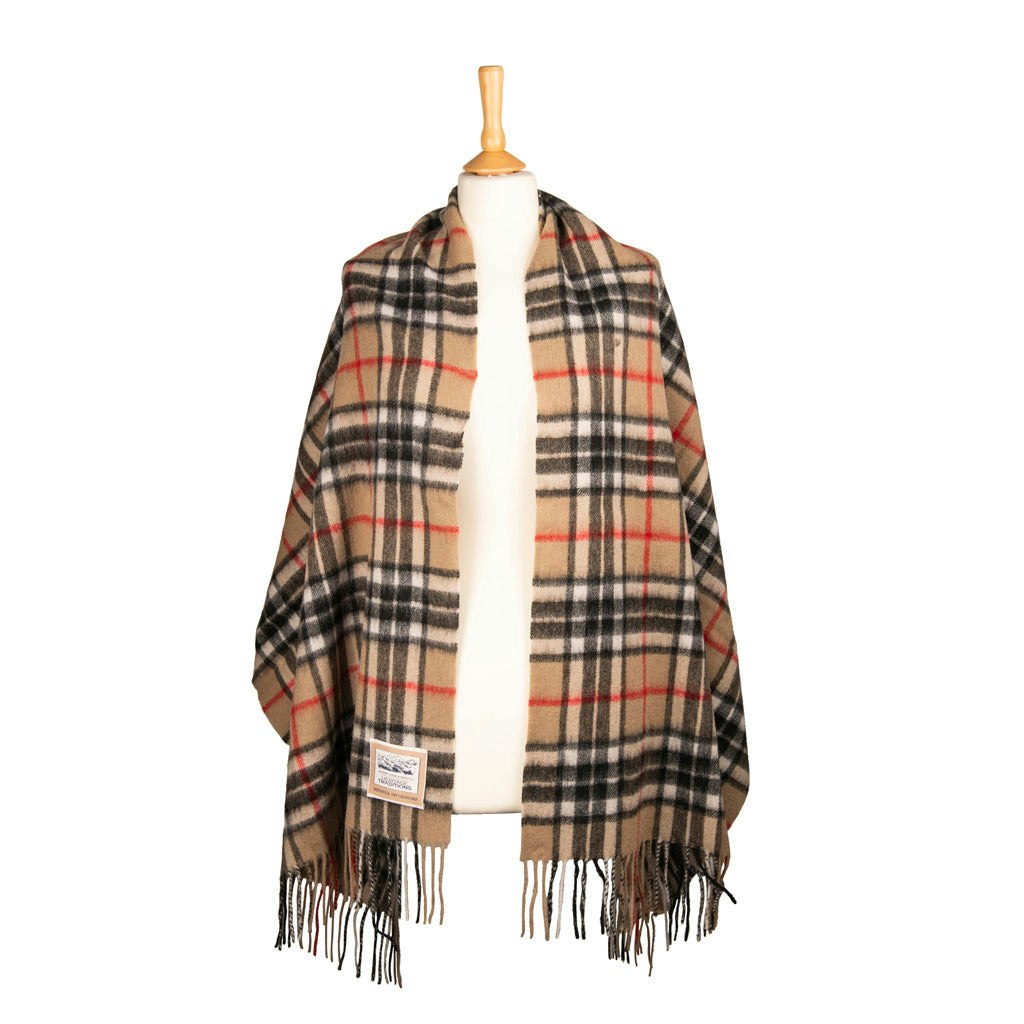 Heritage Traditions Tartan Woollen Stole - Camel Thomson