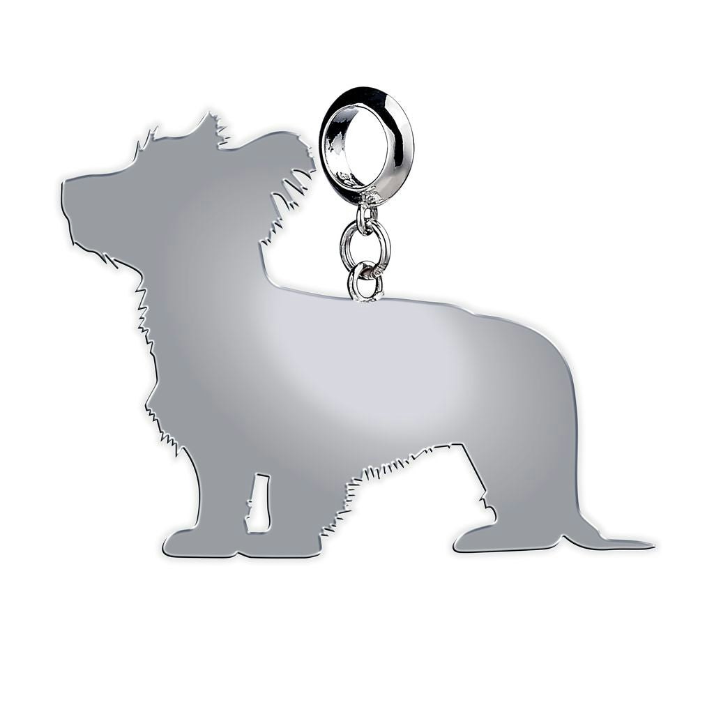 Mylee London Silver Skye Terrier Silhouette Charm - Slider Charm - No