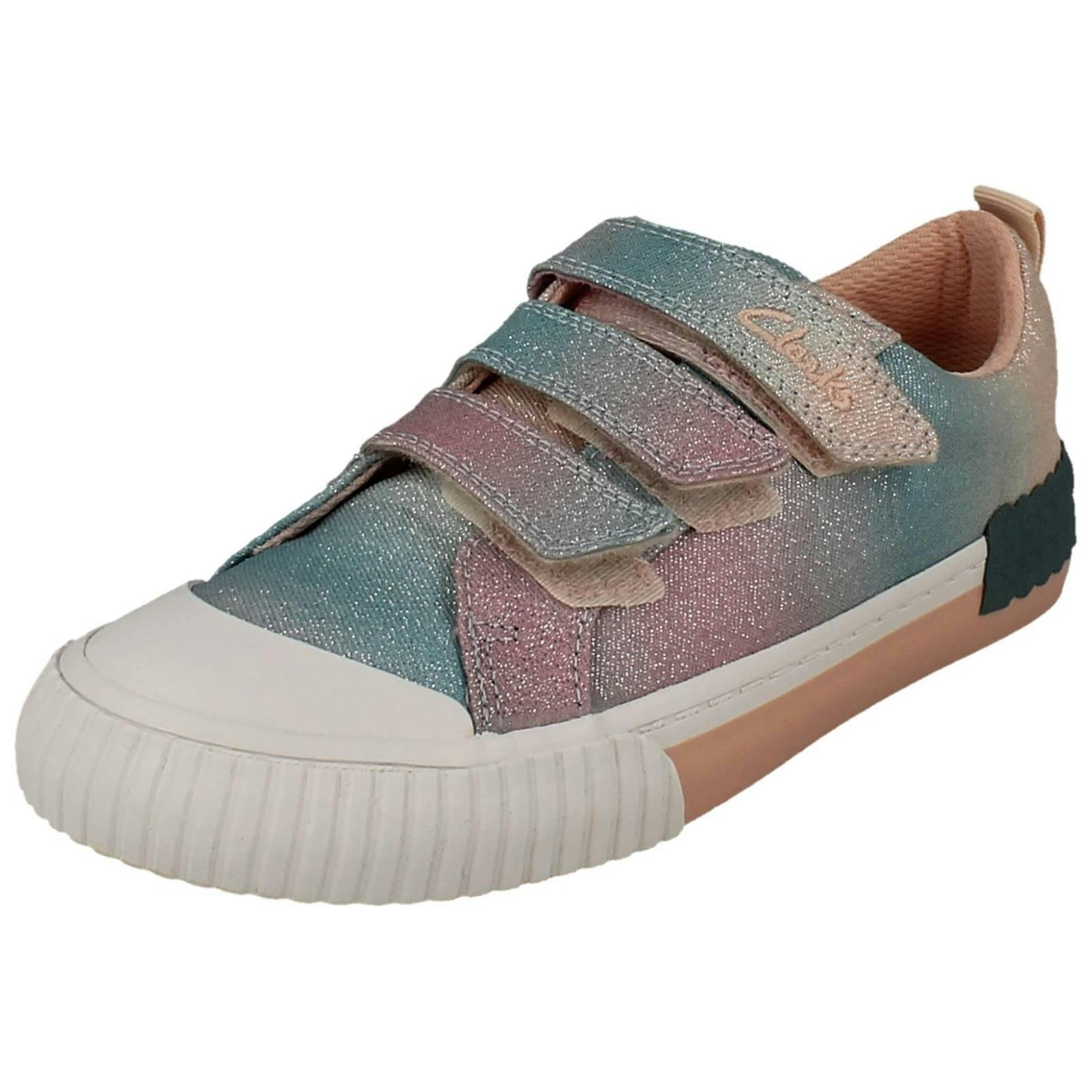 Clarks Girls Glittery Doodle Foxing Brill - Pastel - Uk 7.5 Infant - G