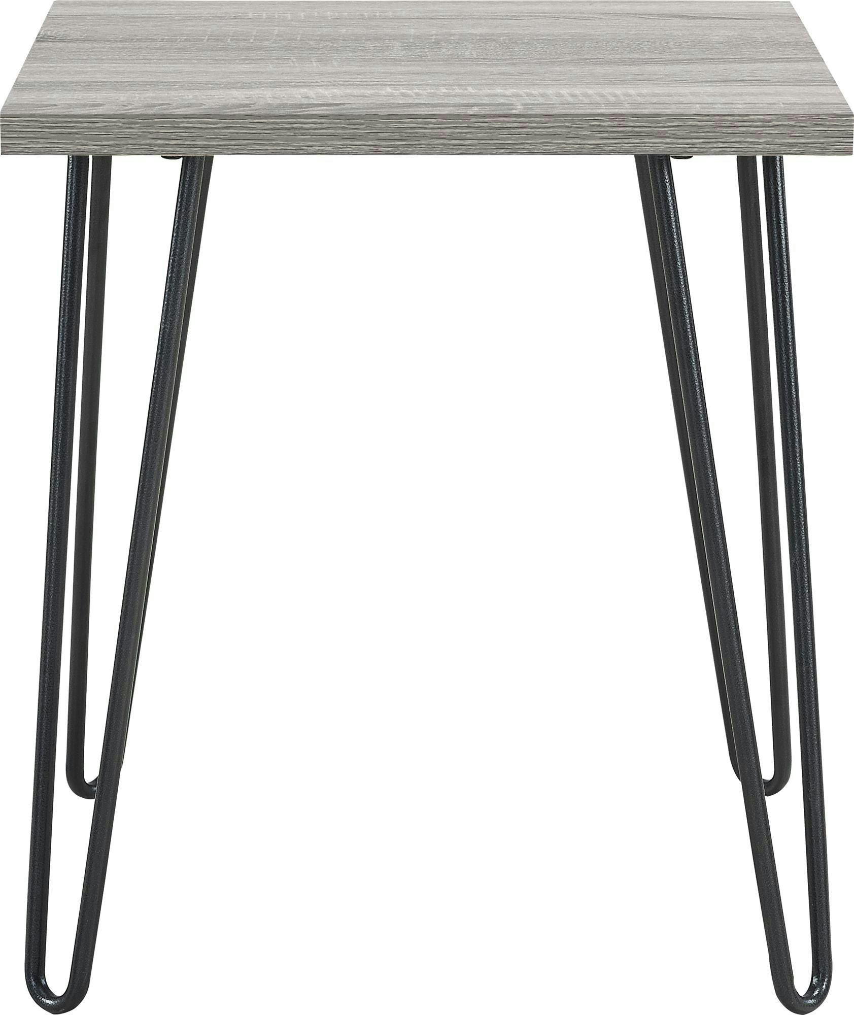 Rackhams Grey Owen Retro End Table In Distressed Oak