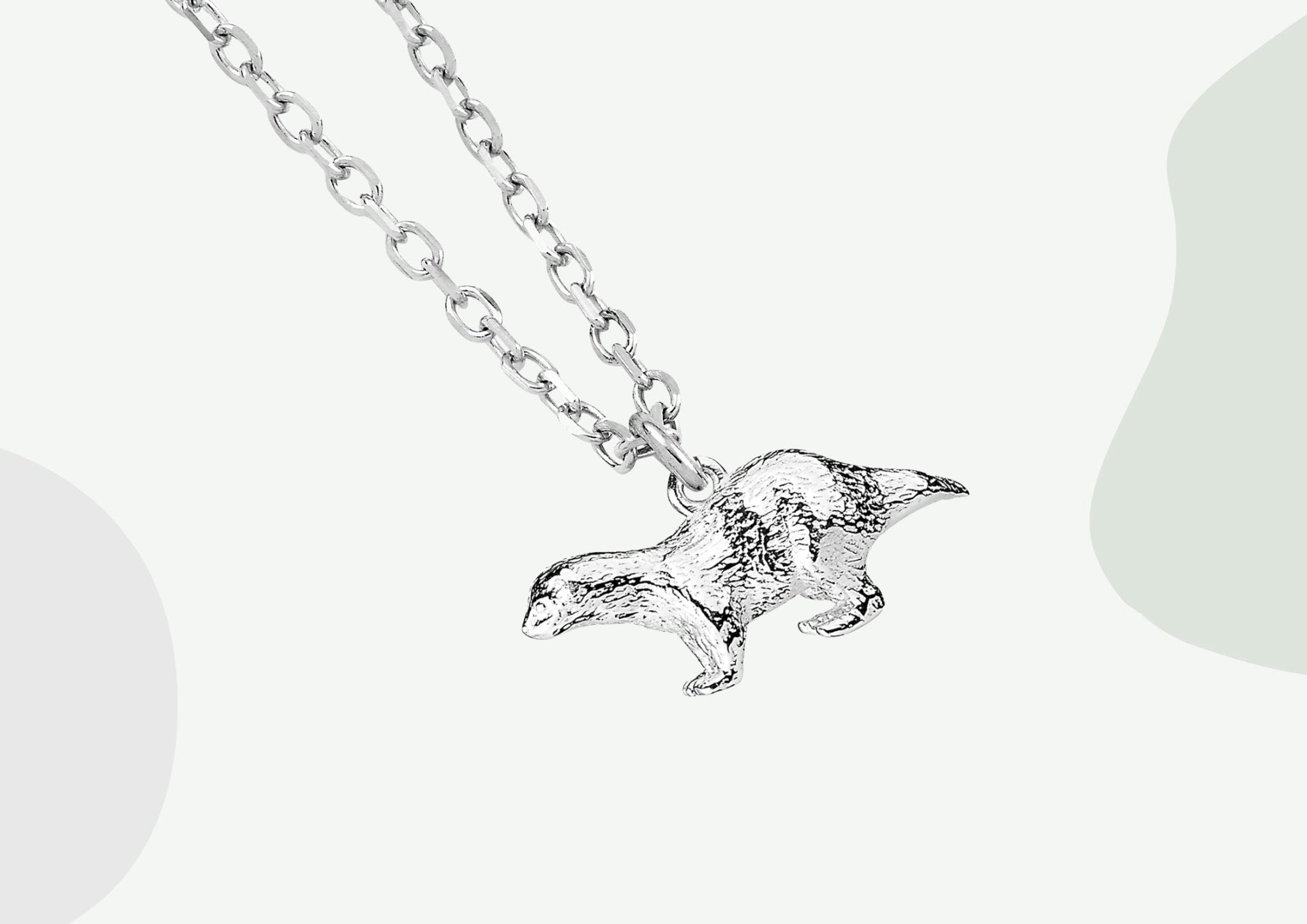Mylee London Silver Ferret Necklace - Personalised - No