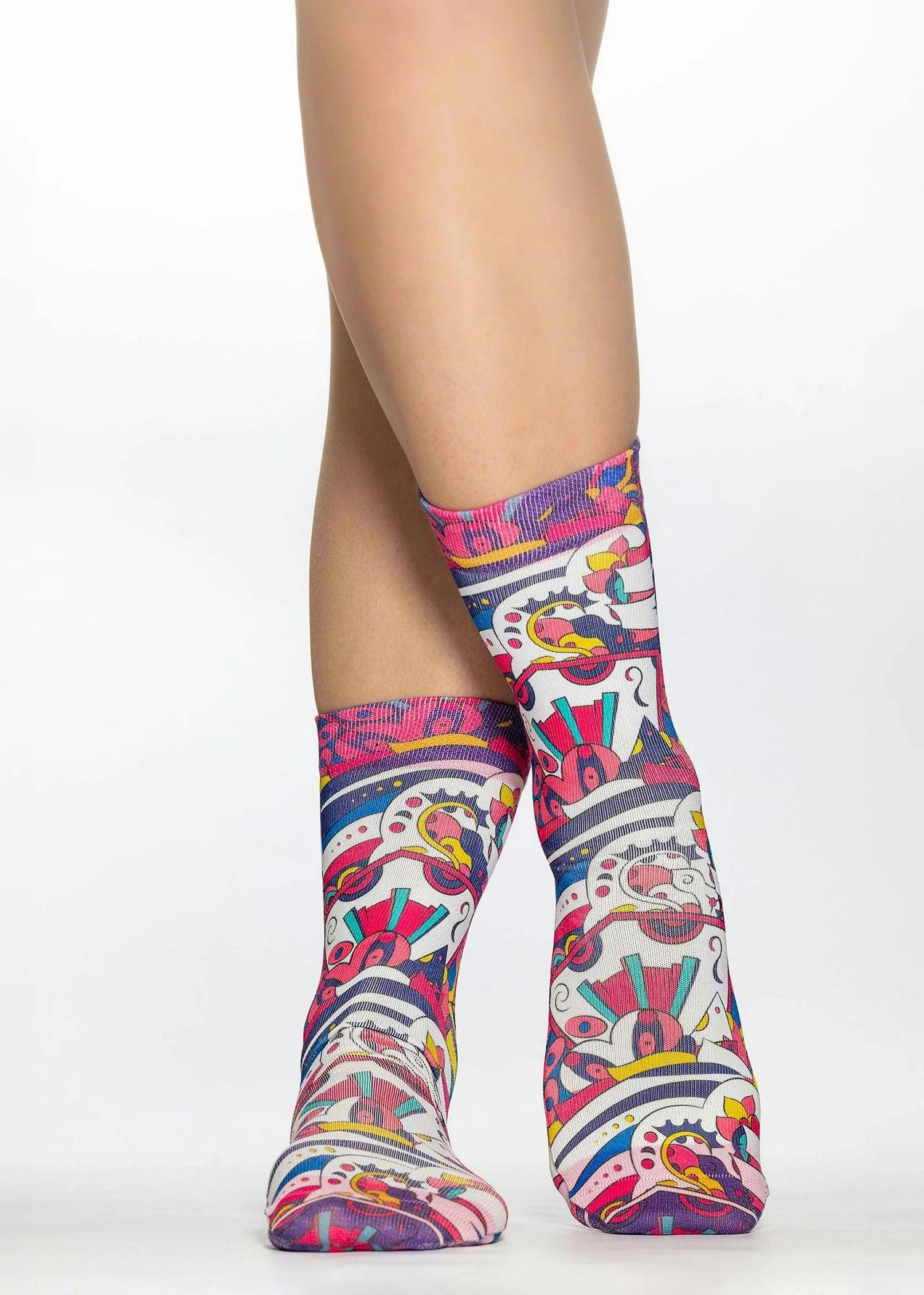 Jemsox Women's Colour Art Novelty Gift Socks