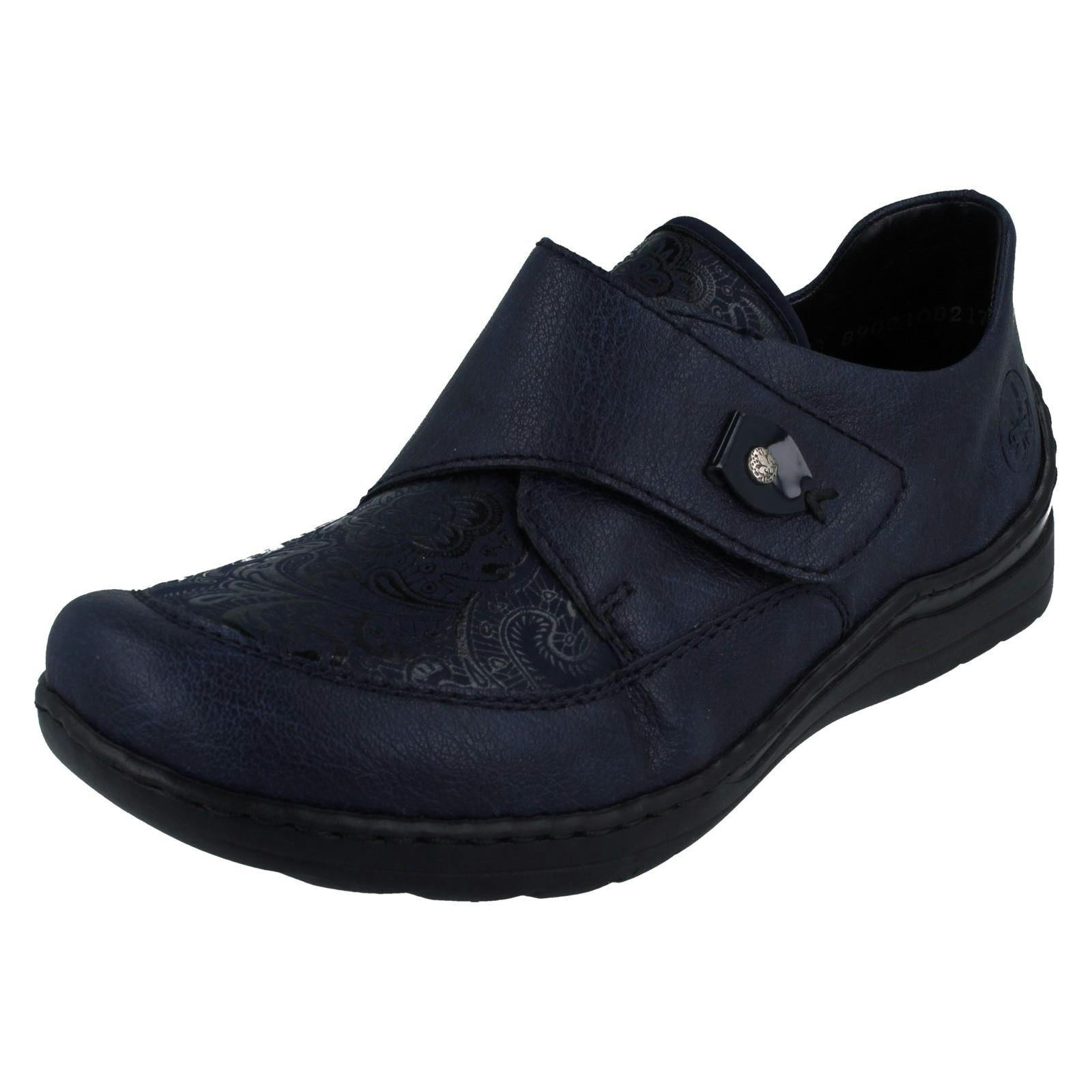 Rieker Women's Blue Extra Wide Casual Shoes 48951 - Uk 7.5