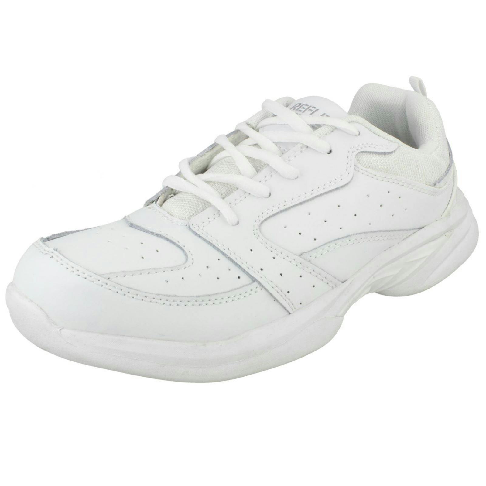 Reflex Men's White Casual Lace Up Trainers - Uk 11