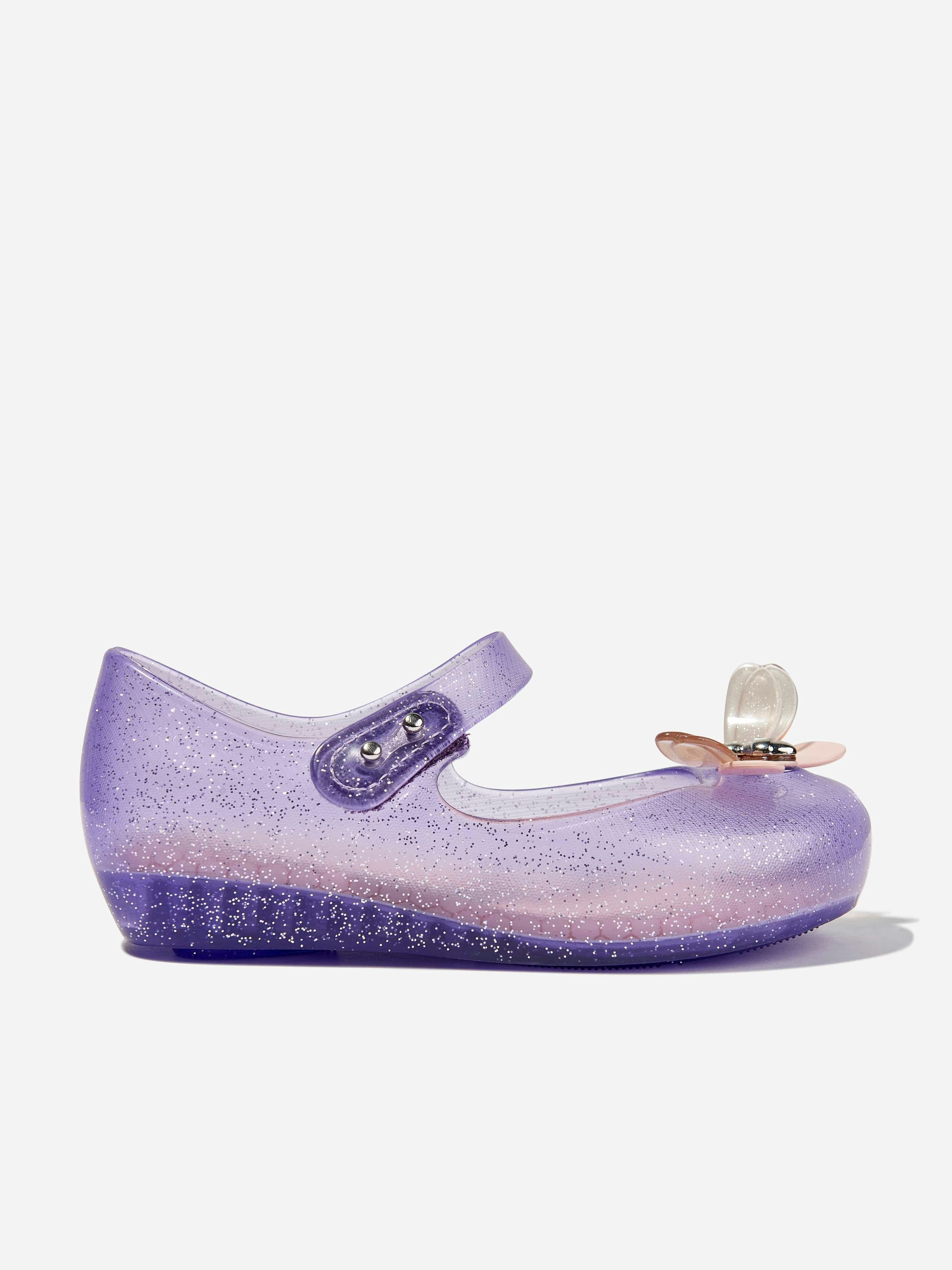 Mini Melissa Girls Purple Mini Ultra Bugs Ballerinas In - Eu 21 Uk 4.5