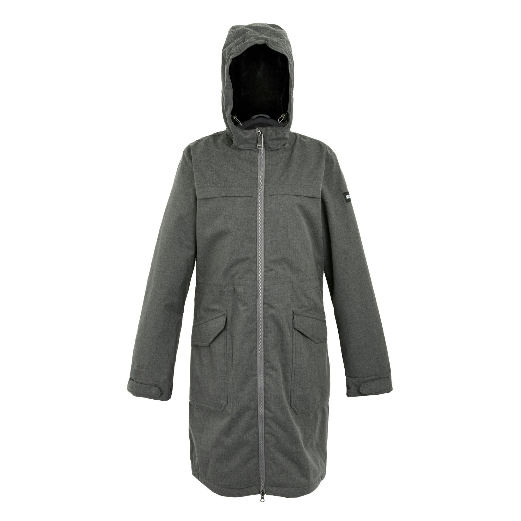 Regatta Women's Grey/Black Romine Ii Waterproof Jacket - Sky Marl / - Sky Marl/ - 8 Uk - 100% Polyester