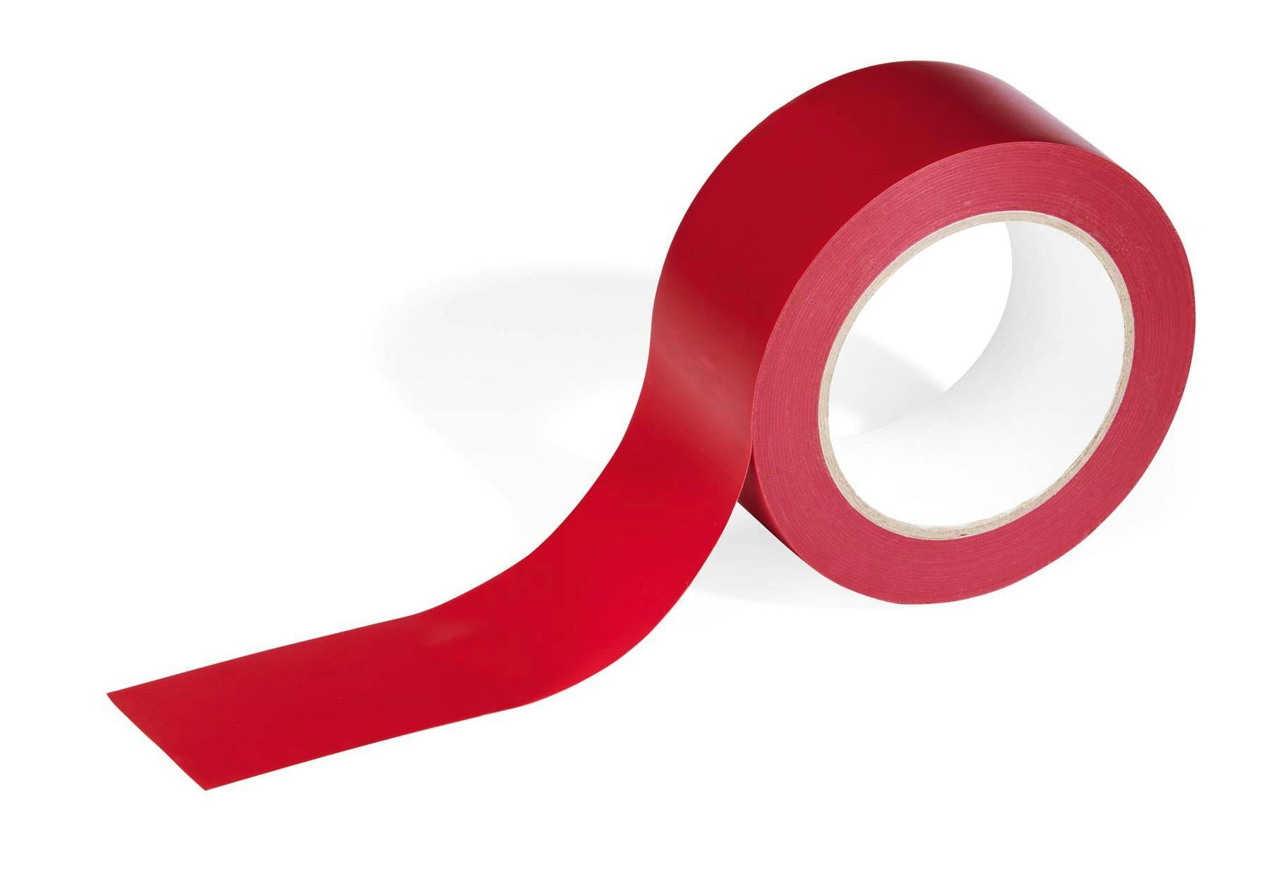 Rackhams Red Duraline Strong Removable Pvc Floor Marking Tape | 50Mm X 33M |