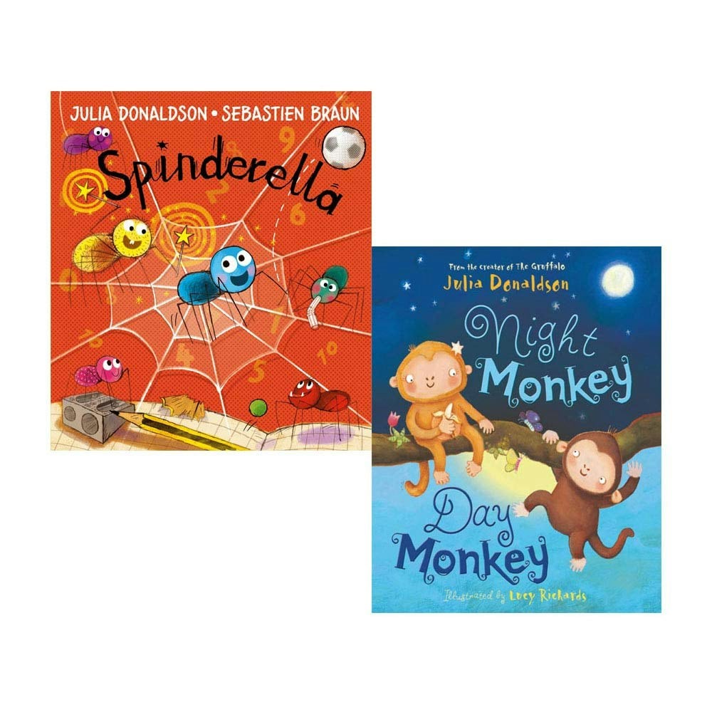 Julia Donaldson 2 Books Collection Set Night Monkey Day Monkey, Spinderella - Image 8