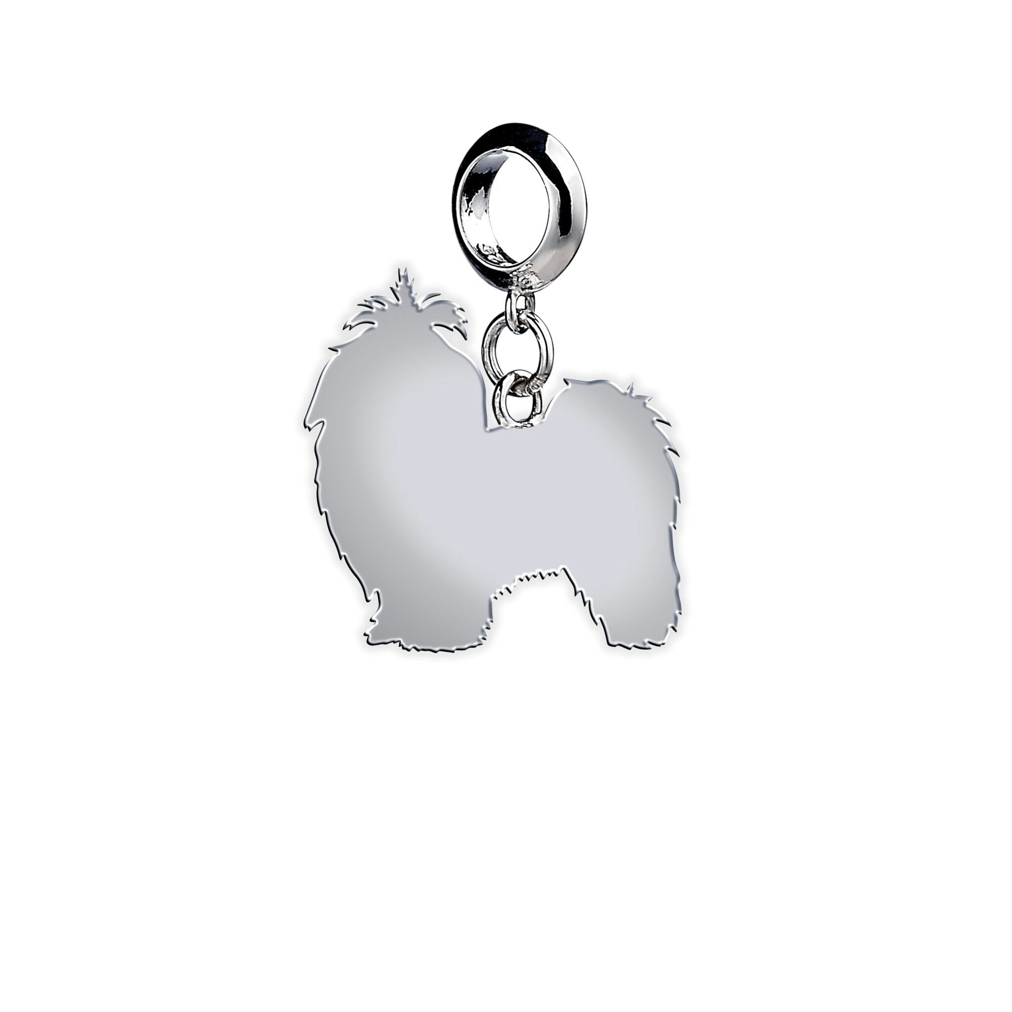 Mylee London Silver Shih Tzu Silhouette Charm - Yes - Slider Charm