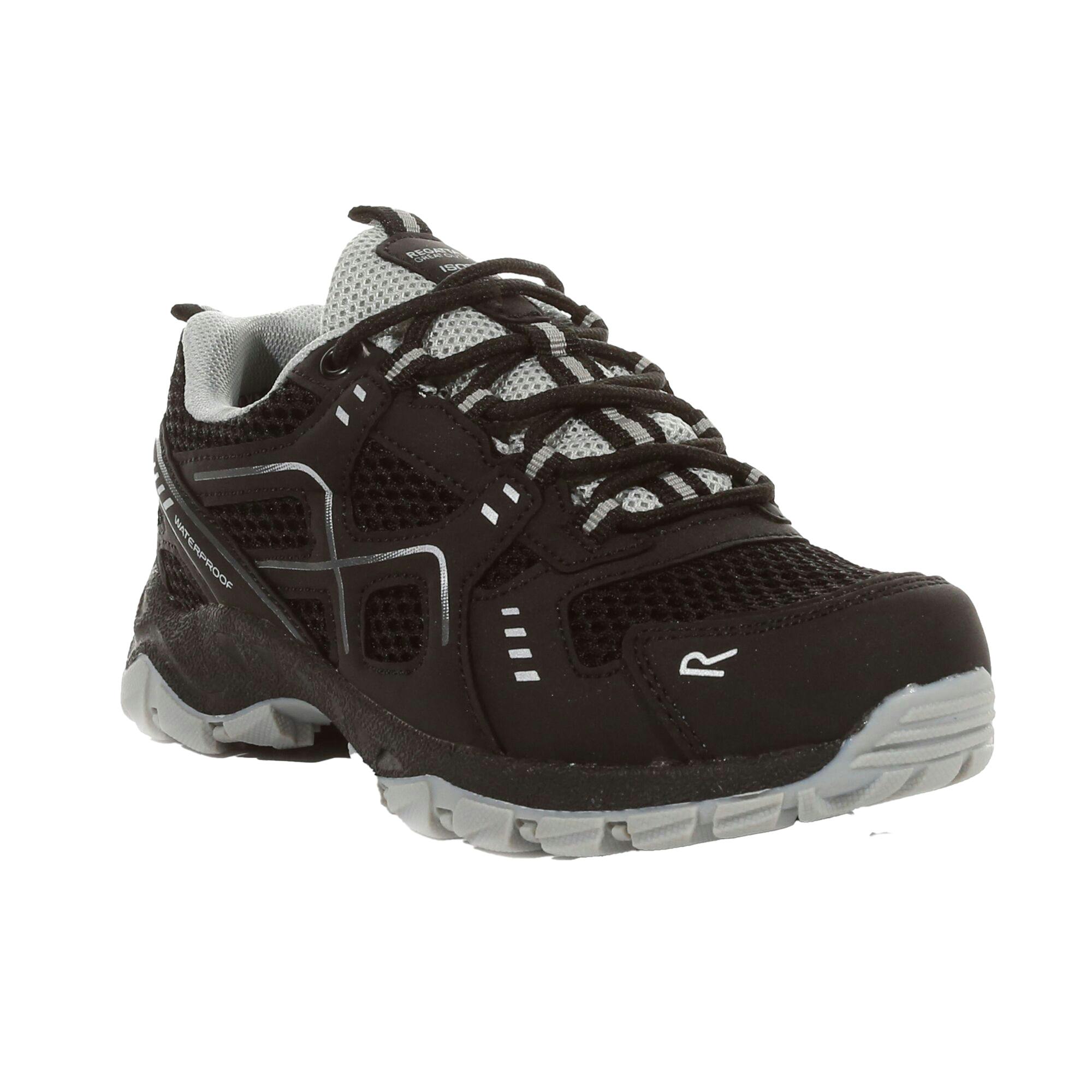 Regatta Black/Light Kids Vendeavour Walking Shoes - Steel - Steel - 2.5 Uk - 58% Polyurathane/42% Polyester