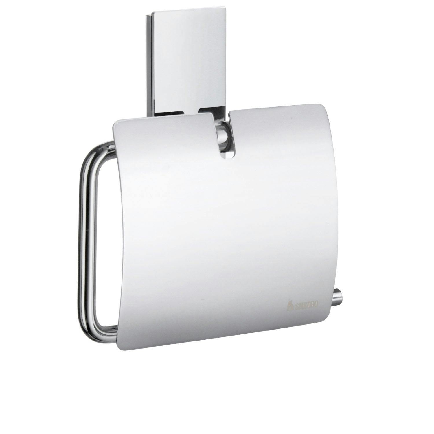 Rackhams Polished Chrome Toilet Roll Holder With Lid
