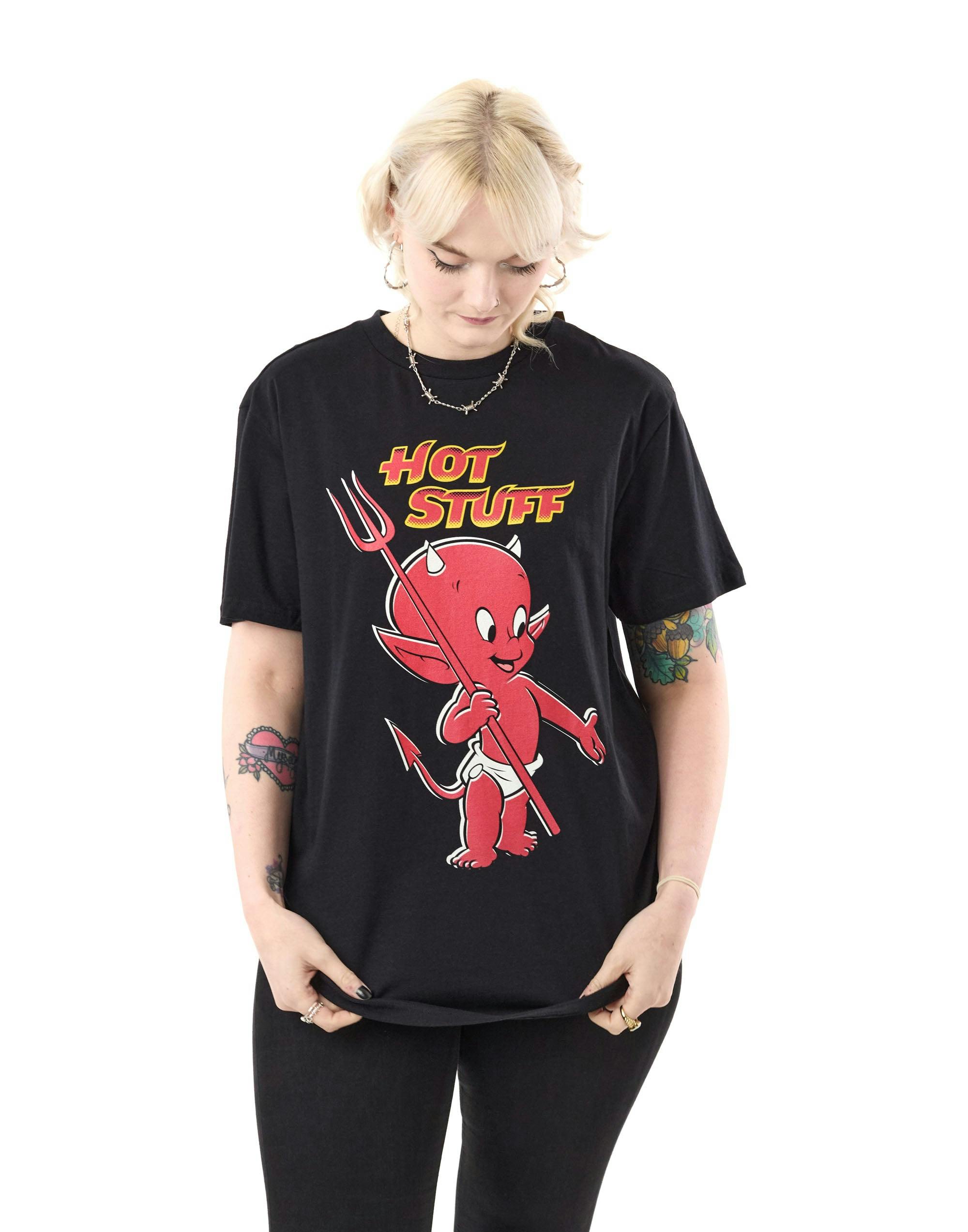 Vanilla Underground Unisex Black Hot Stuff Hot Stuff T-Shirt Short Sleeved T-Shirt - XXX-Large