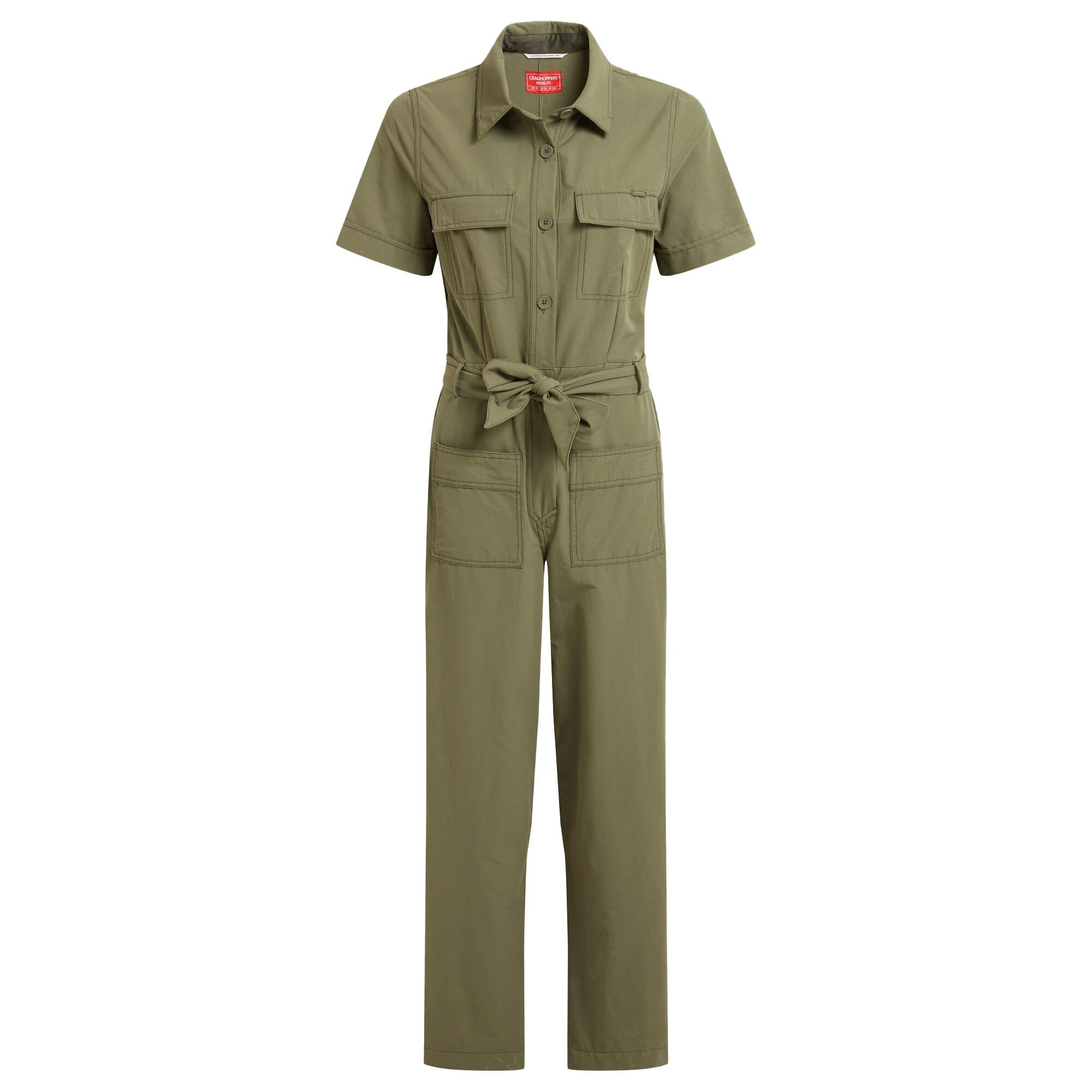 Craghoppers Women's Jumpsuit - Wild Olive - 8 Uk - Wild Olive - 55% Recycled Nylon/39% Nylon/6% Elastane