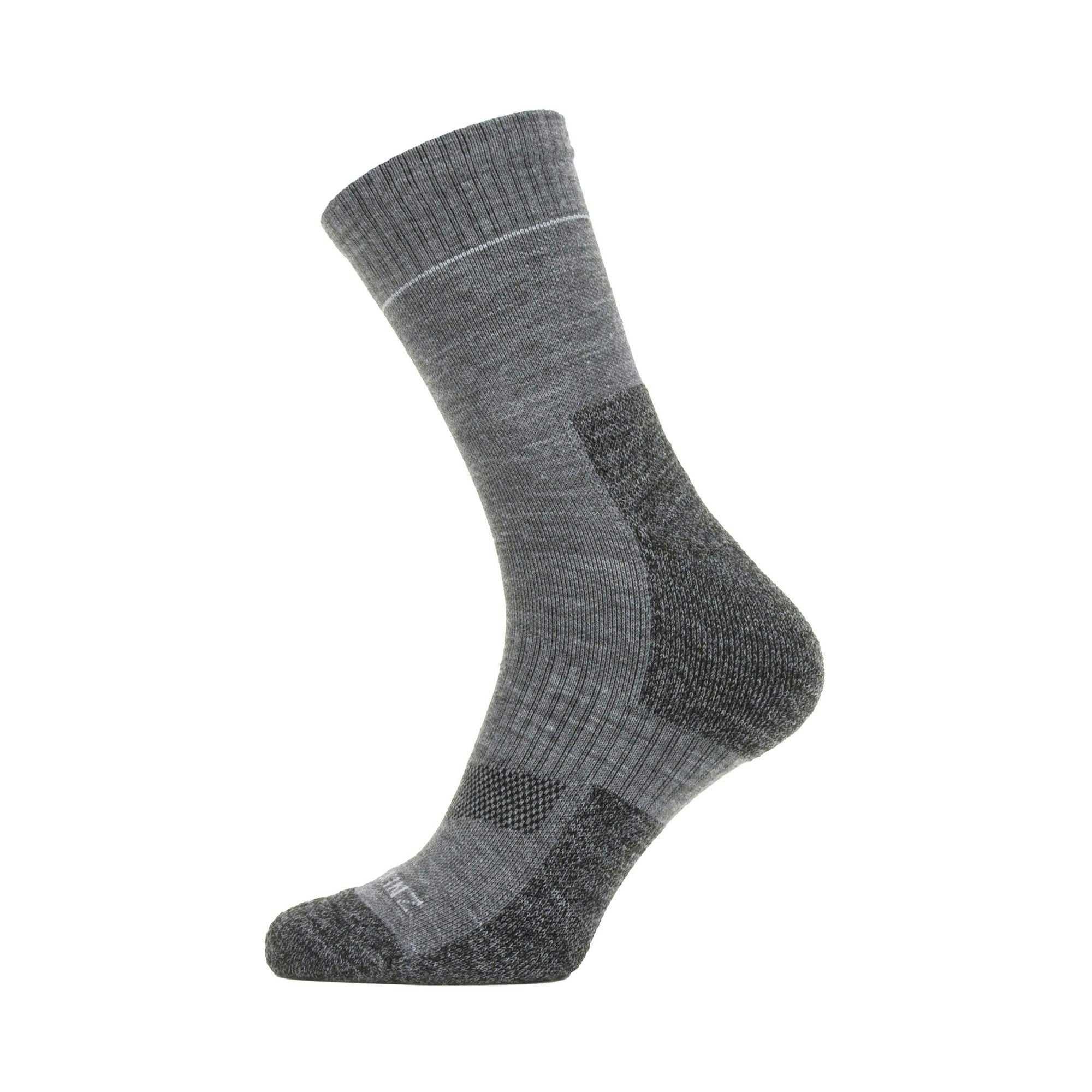 Sealskinz Men's Grey 1 Pack Solo Quickdry Ankle Socks - 12-14 Uk