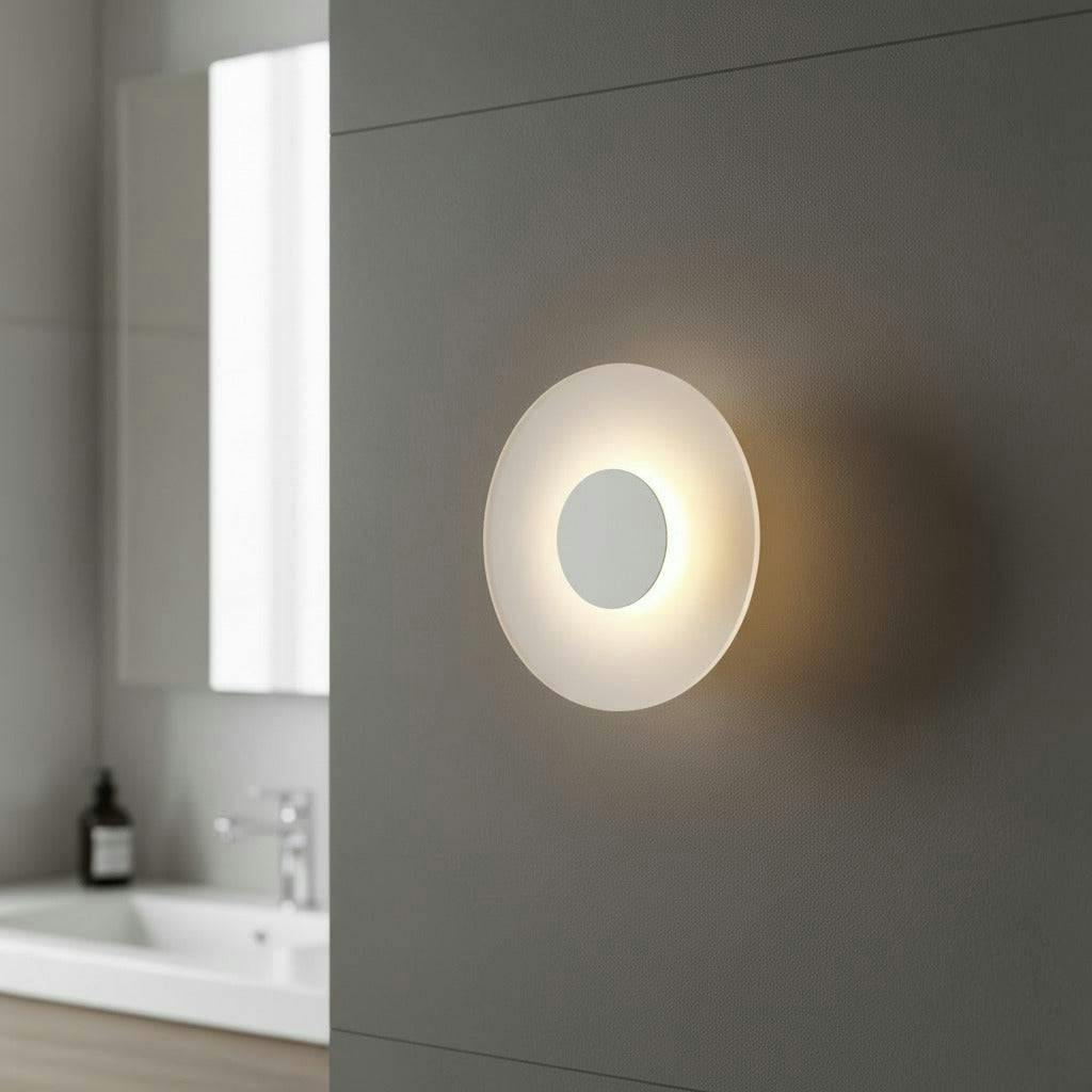 Rackhams White 6 Watt Round Ip65 Bathroom Wall Sconce