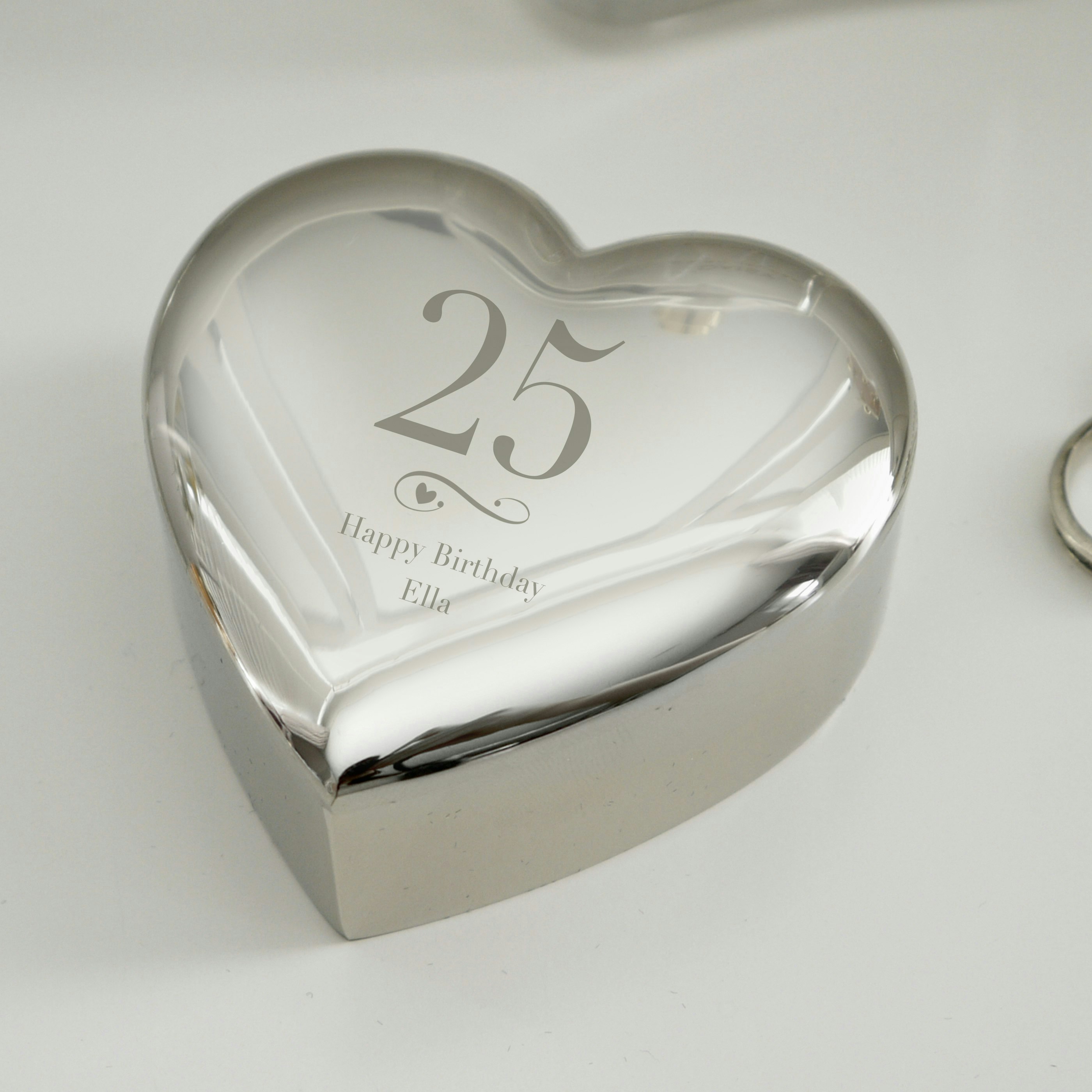 Personalised Memento Company Personalised Birthday Big Age Heart Trinket Box
