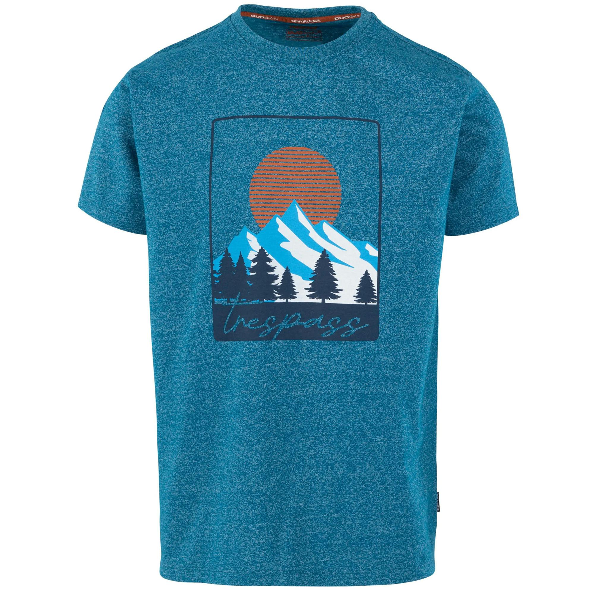Trespass Men's Blue Idukki T-Shirt - Bondi - Bondi - Xxl - 60% Cotton/40% Polyester