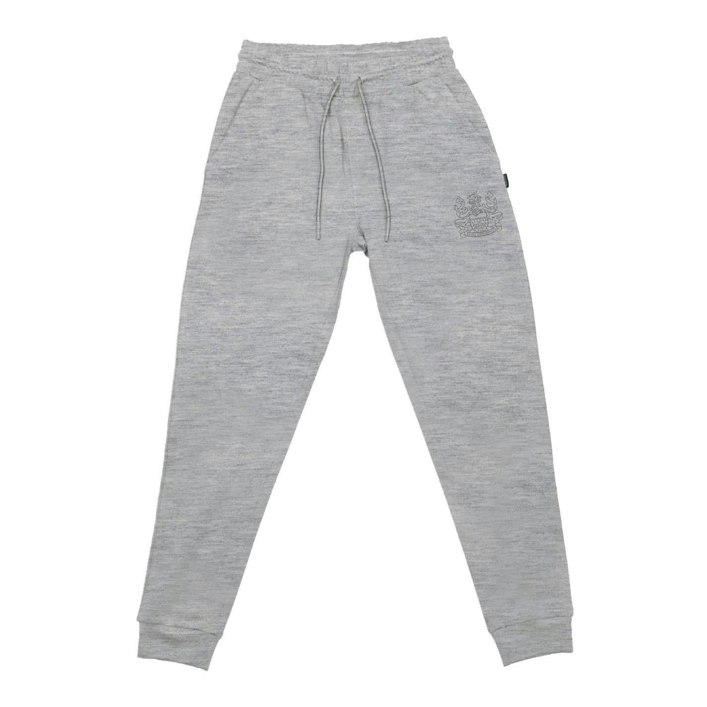 Aquascutum Men's Grey Cotton Tapered Leg Slim Joggers - Xxl - 100% Cotton