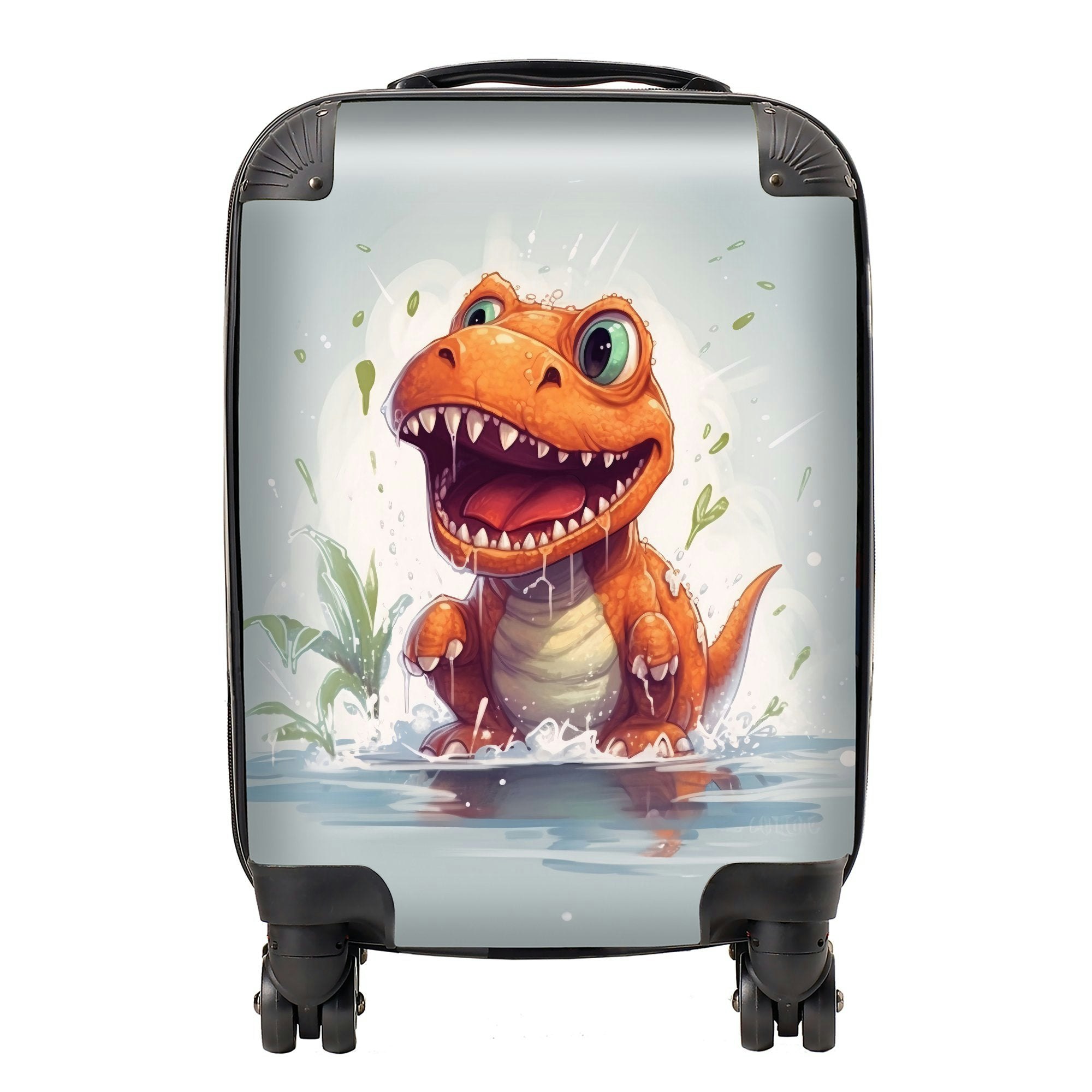 Warren Reed Dino Having A Splash Suitcase - Small