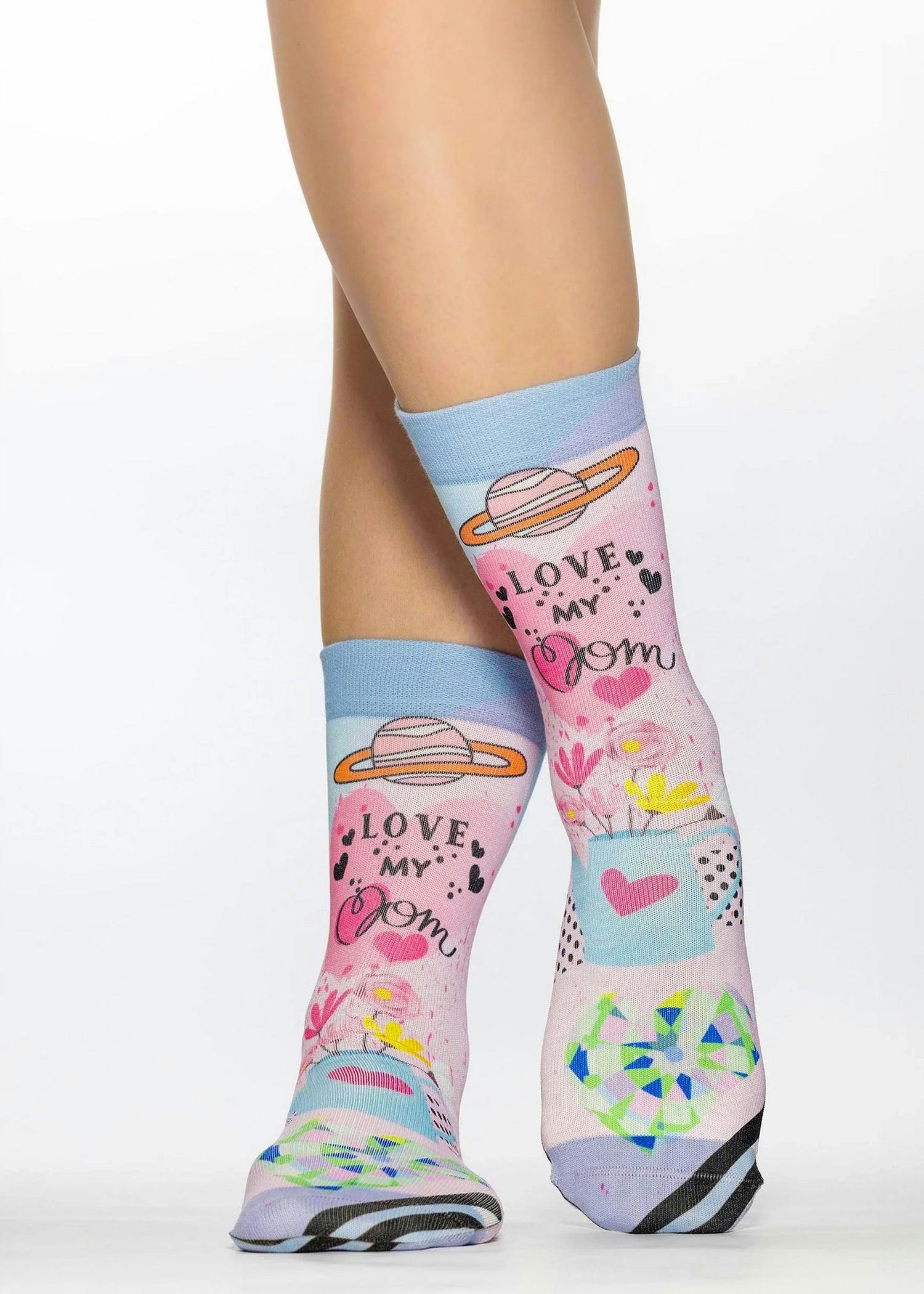 Jemsox Women's Love Mom Fashion Gift Socks