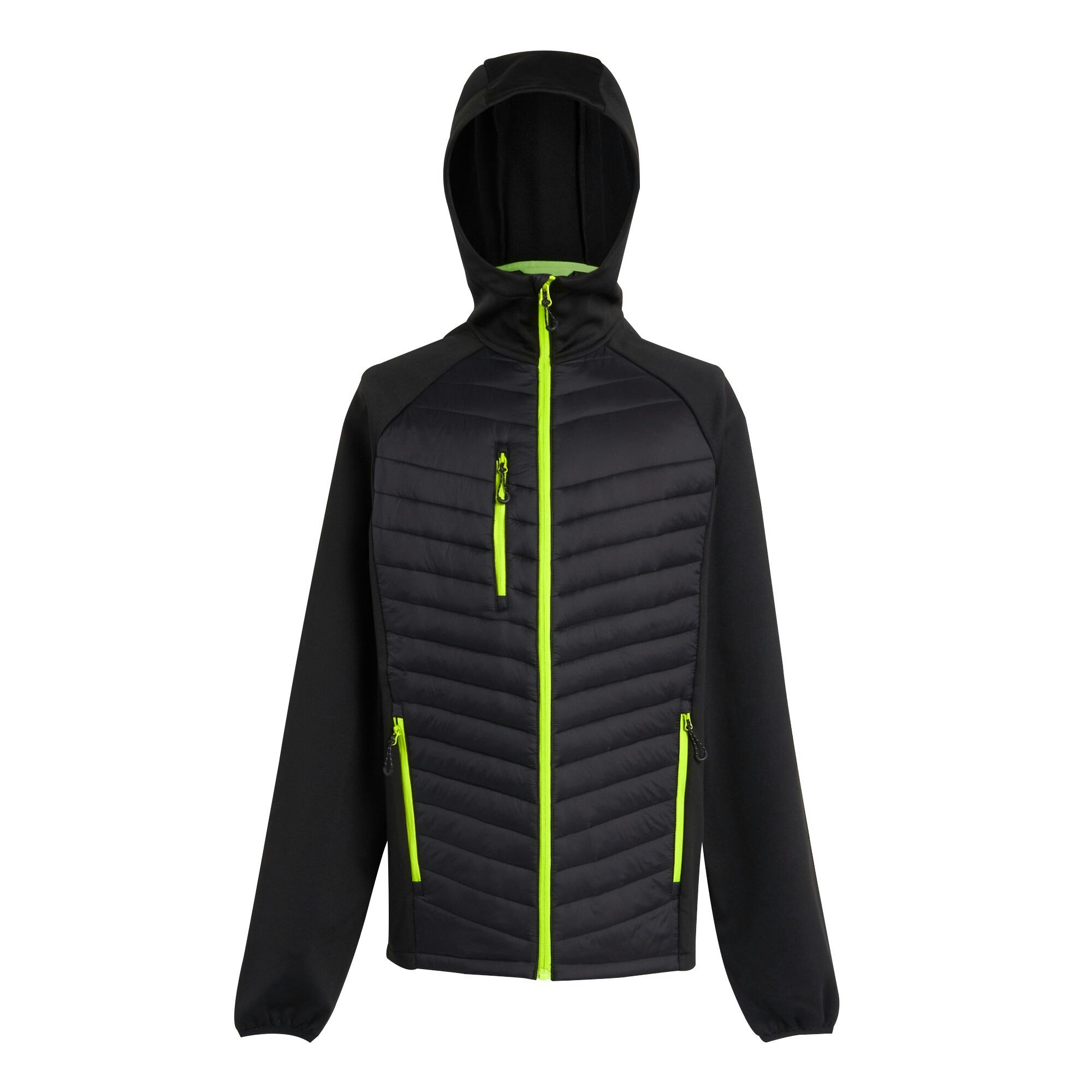 Regatta Men's Black/Green Navigate Quilted Hybrid Jacket - /Lime - /Lime - Xxl