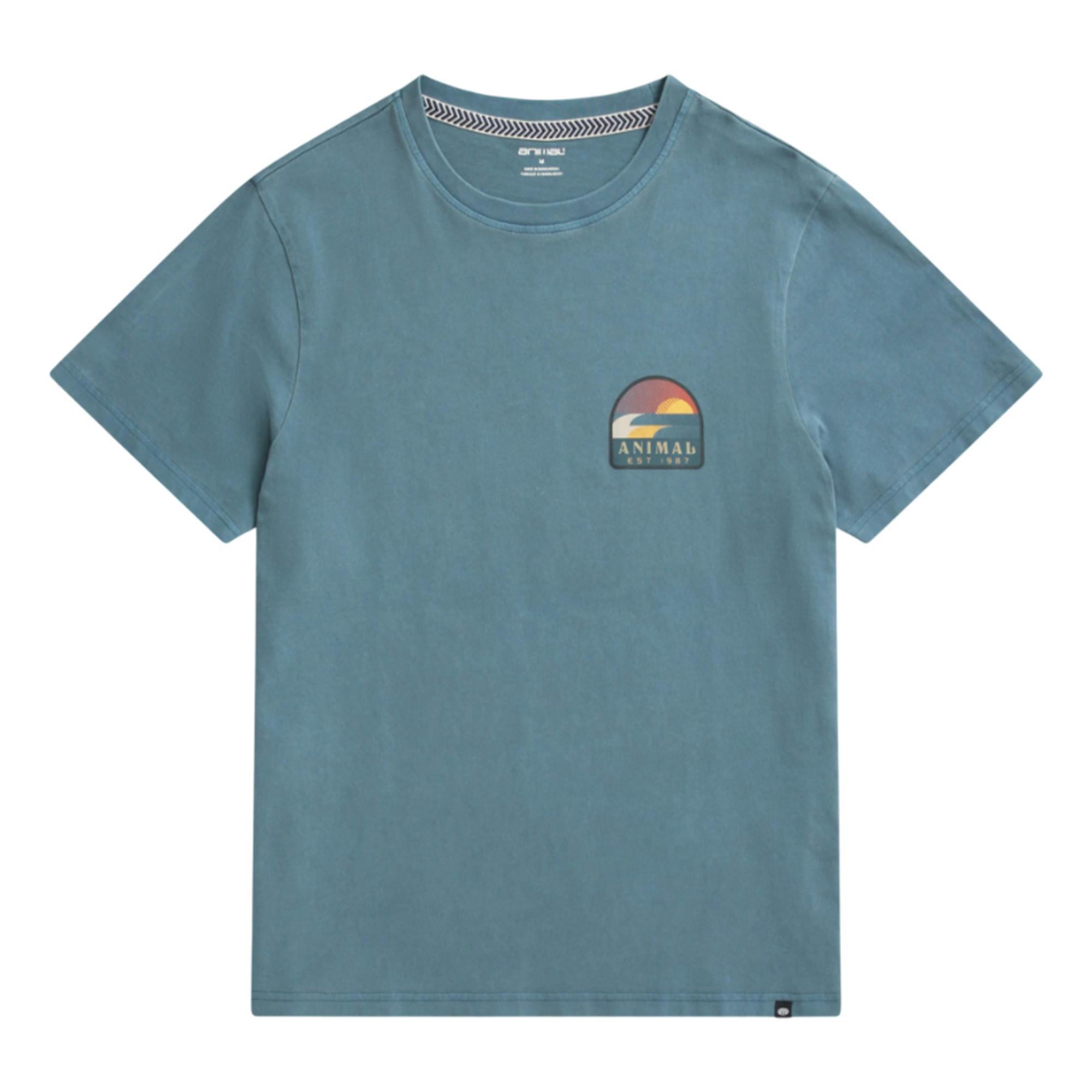 Animal Men's Blue Jacob Organic Cotton T-Shirt - Corn - Xxl - Corn - 100% Mixed