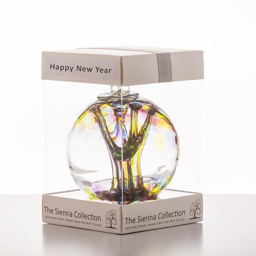 Rackhams Light 10Cm Spirit Ball - Happy New Year