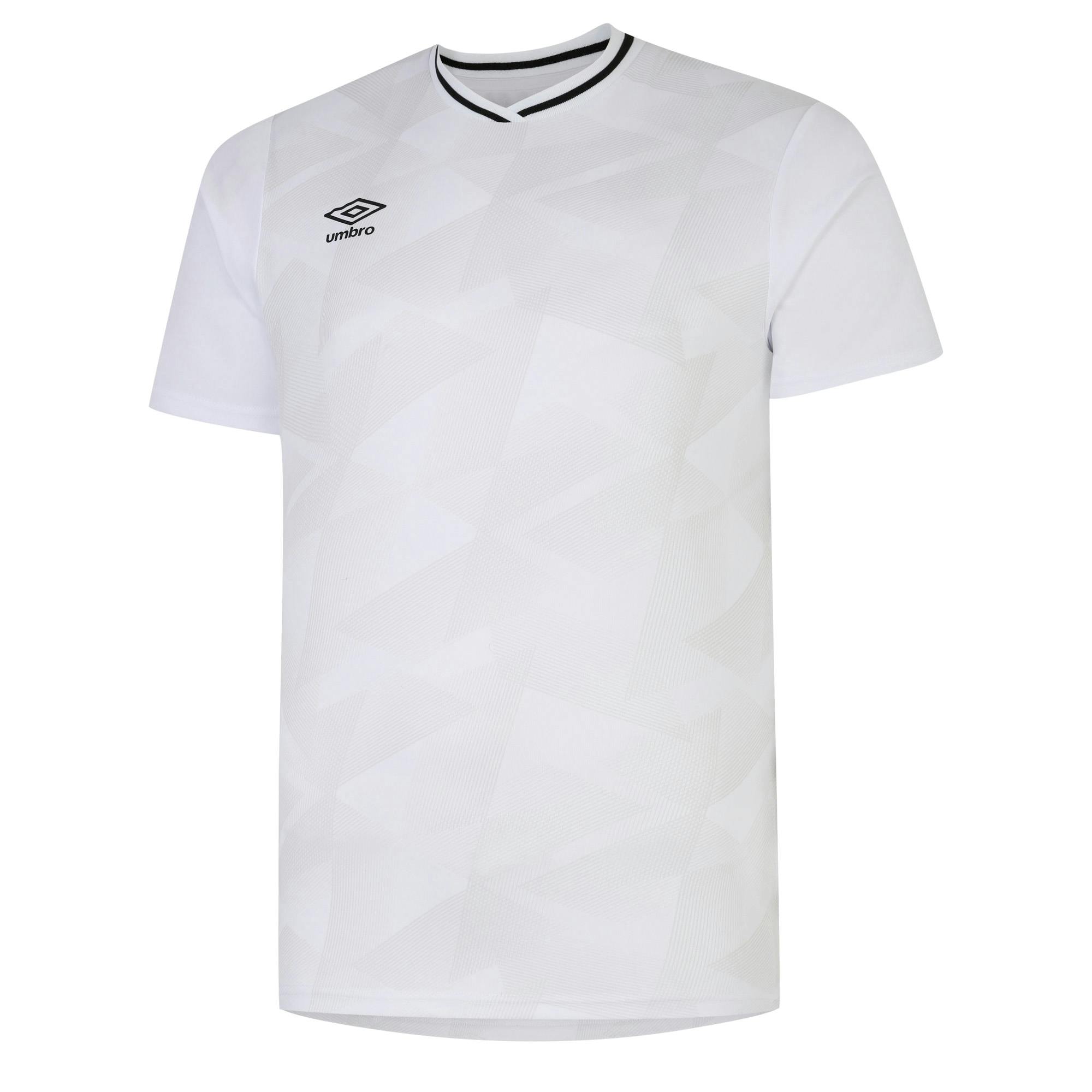 Umbro Men's White Triassic Logo Short-Sleeved Jersey - /Nimbus Cloud - Xxl - /Nimbus Cloud - 100% Polyester