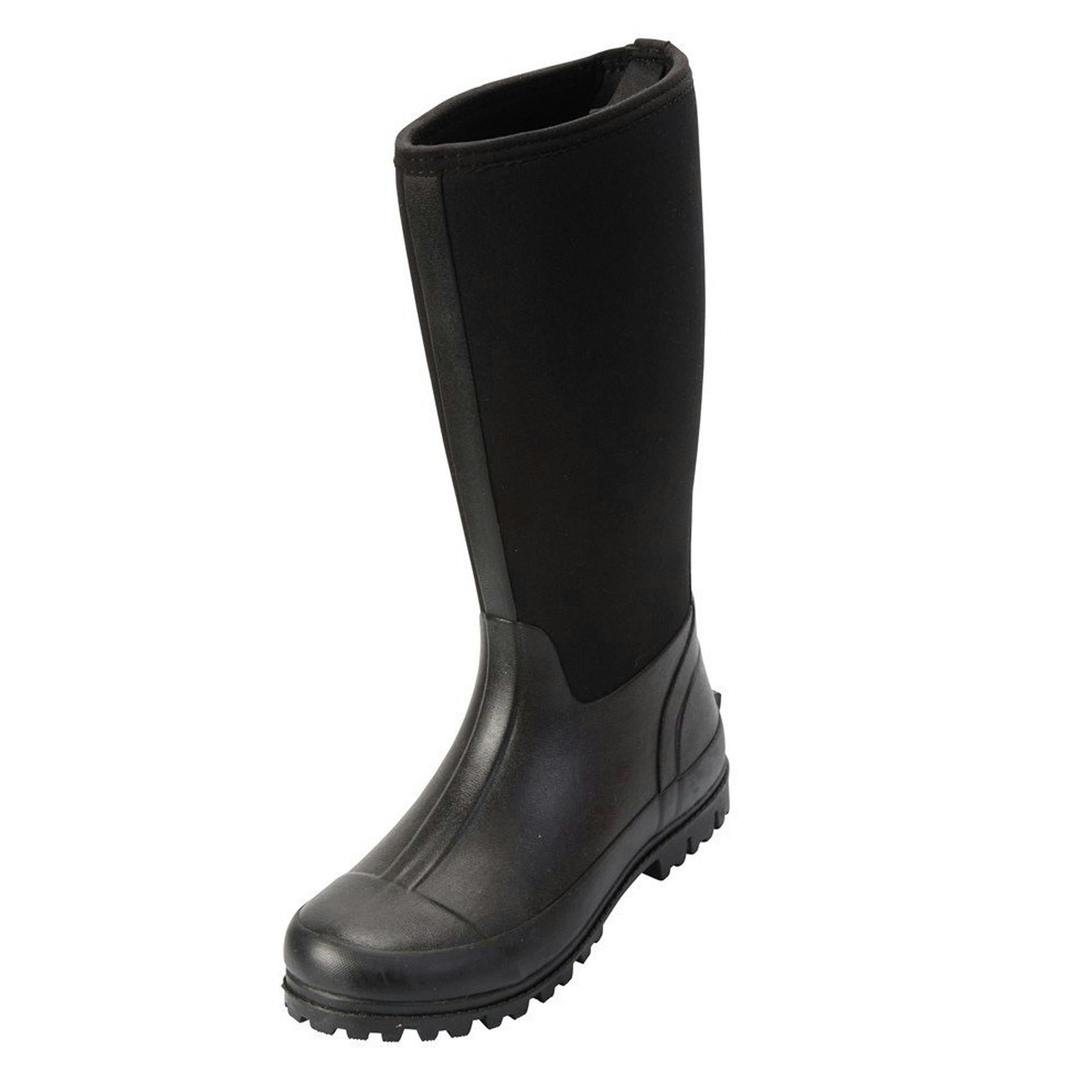 Mountain Warehouse Men's Black Mucker Neoprene Wellington Boots - 10 Uk - 80% Neoprene/20% Rubber