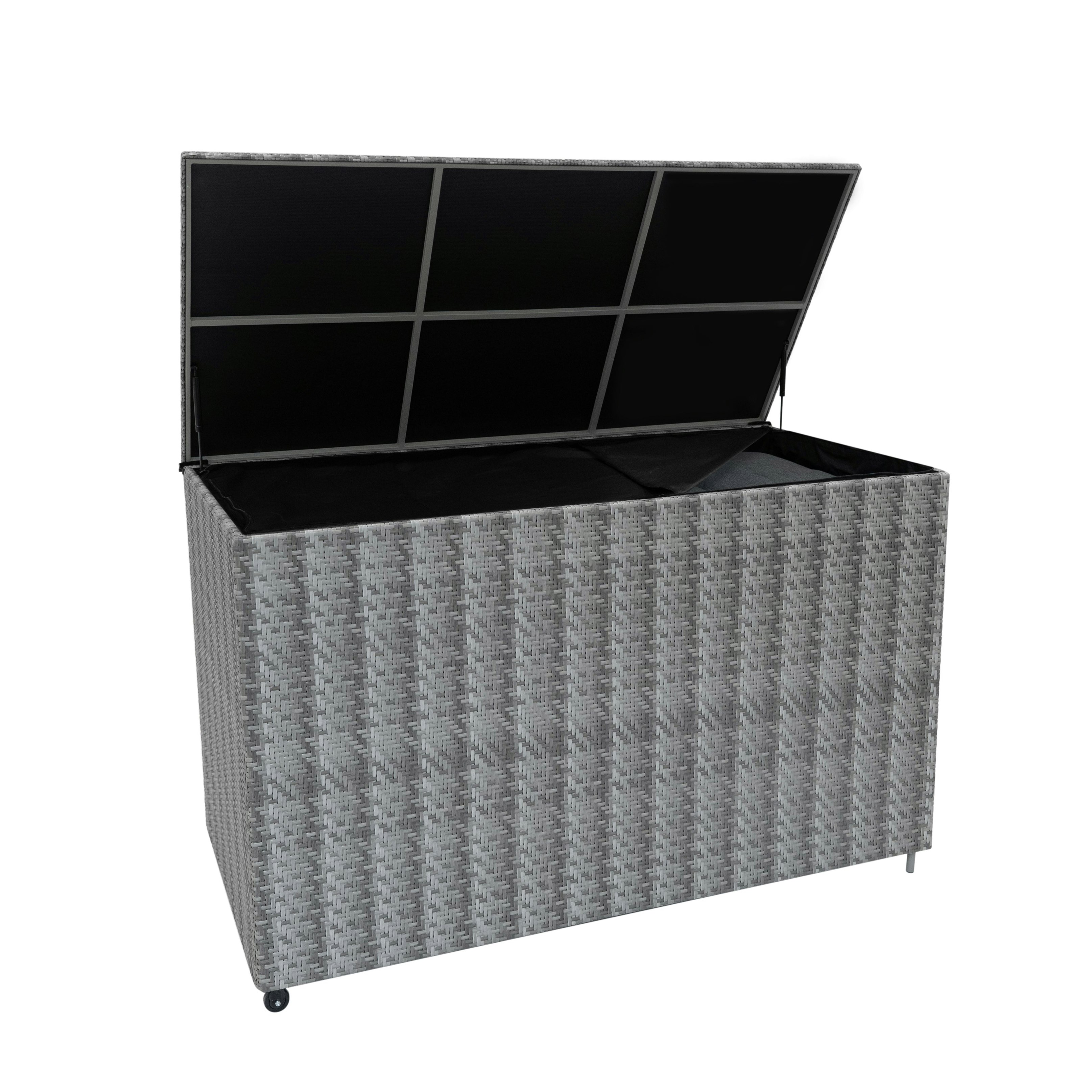 Jardi Grey Marielle Rattan Cushion Storage Box 996L