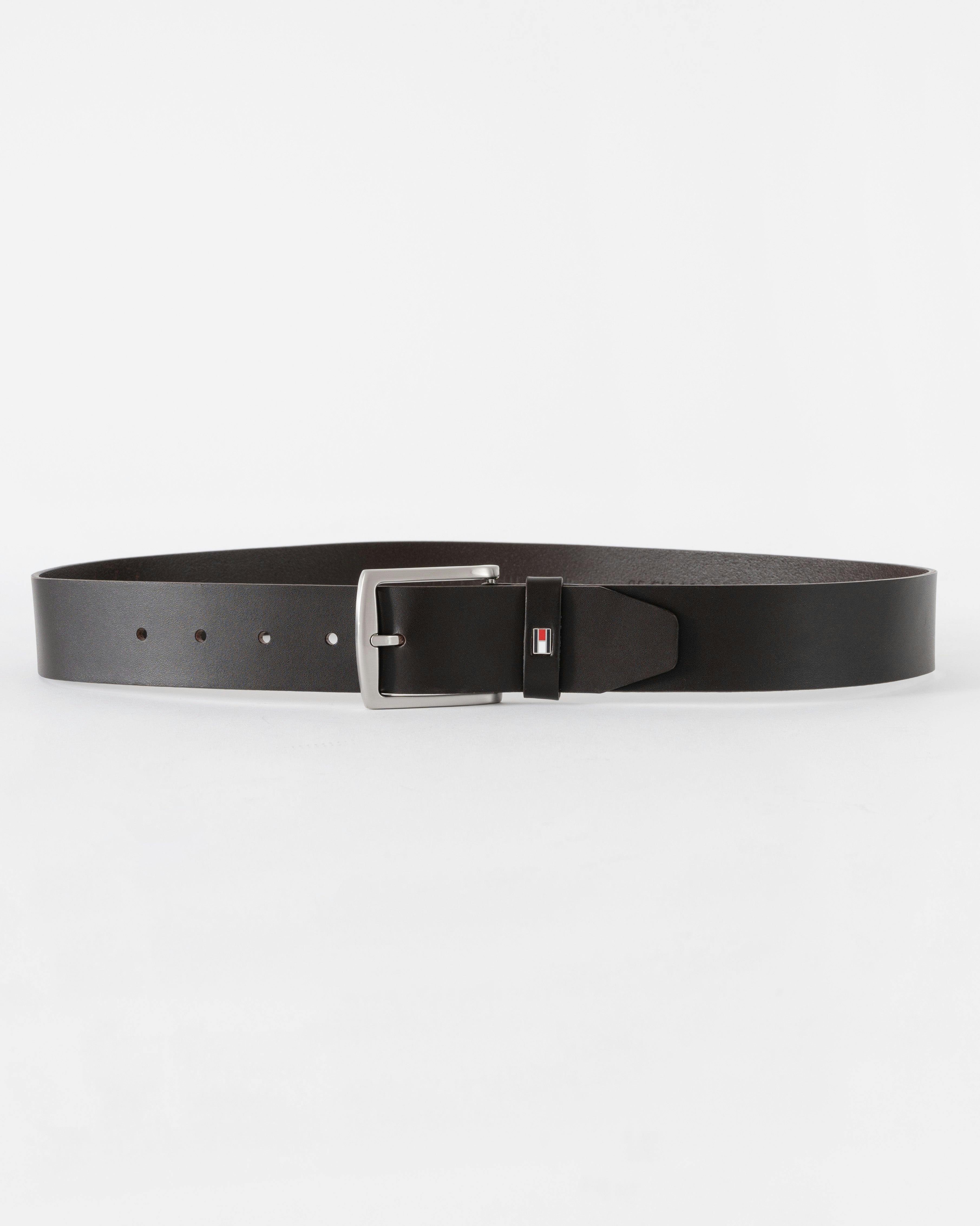 Tommy Hilfiger New Denton Wide Belt In Leather, 4Cm Men's Dark Brown Medium - La Redoute - Image 9