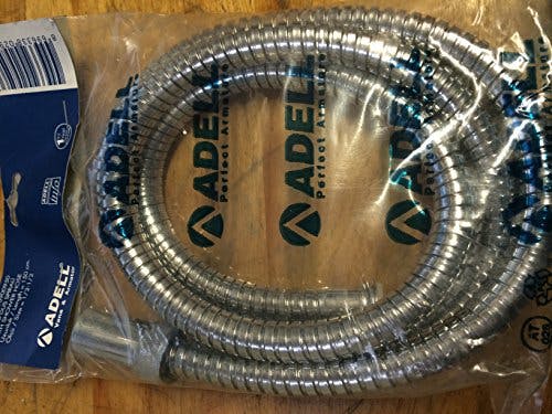 Rackhams Shower Bath Pipe Hose 1.5M Stainless Steel Chrome Finish Flexible Modern New