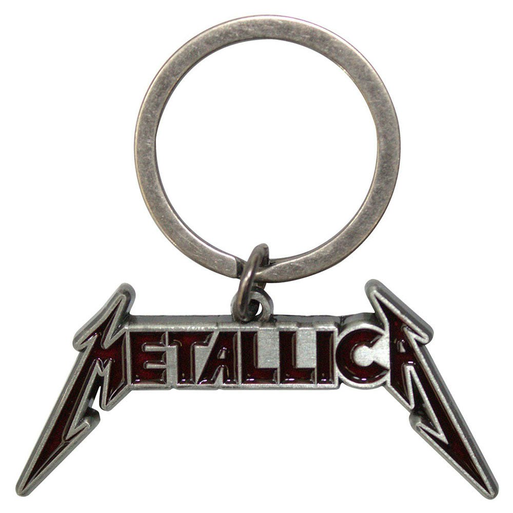 Paradiso Clothing Red Metallica Deep Band Logo Keyring Keychain