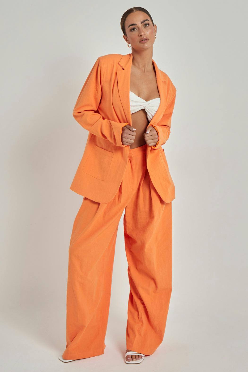 Urban Bliss Linen Wide Leg Trouser - 8