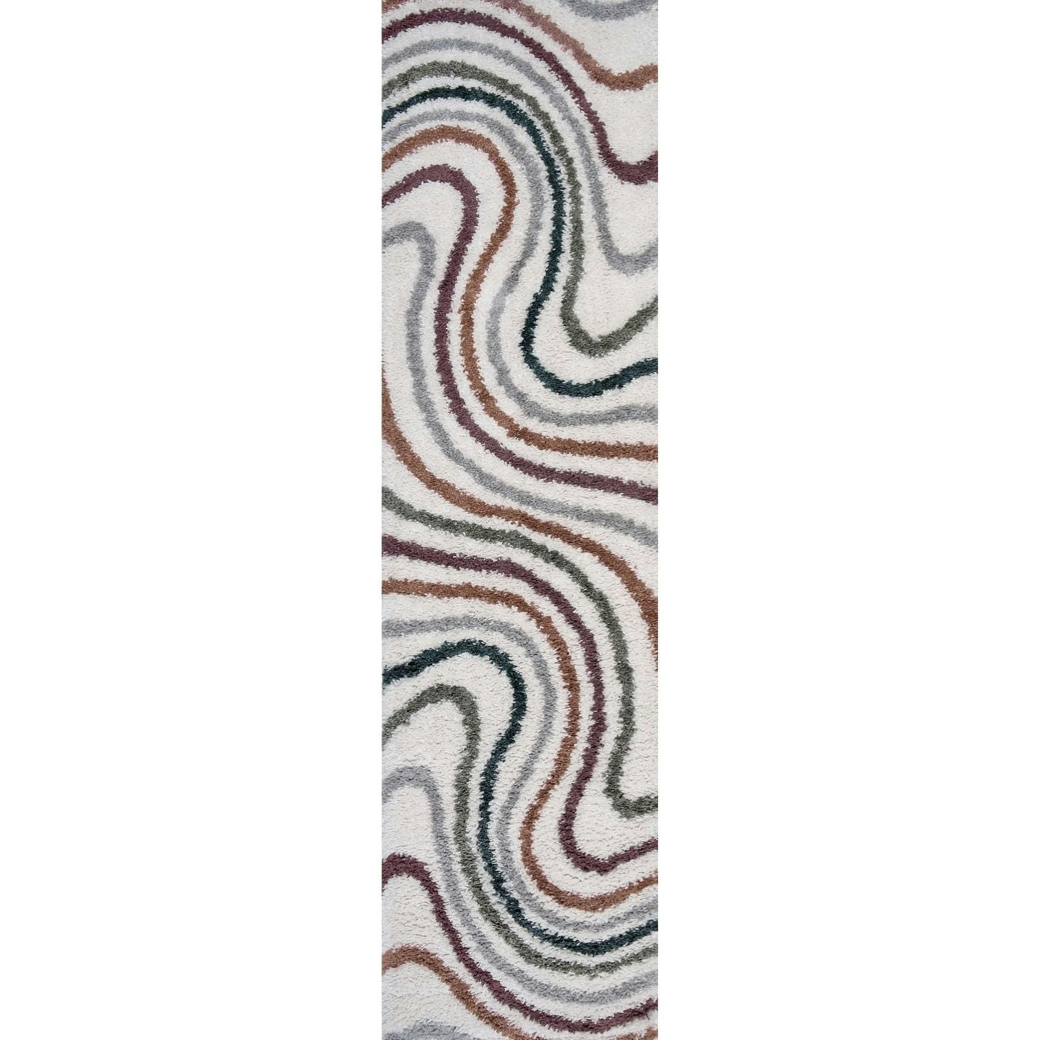 Rackhams Moodi Shaggy Multicolour Mirage Rug - 80X300 Cm